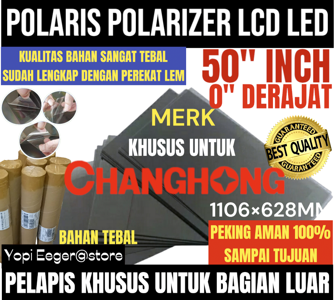 POLARIS POLARIZER LCD LED CHANGHONG 50 INCH PELAPIS PLASTIK FILM KHUSUS