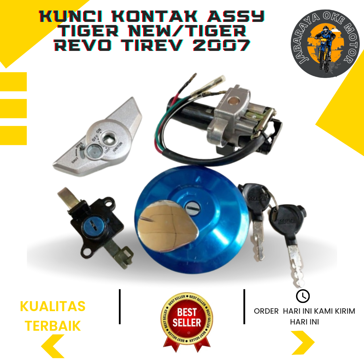 KUNCI KONTAK ASSY SET PLUS TUTUP TANGKI HONDA TIGER NEW TIGER REVO 2007