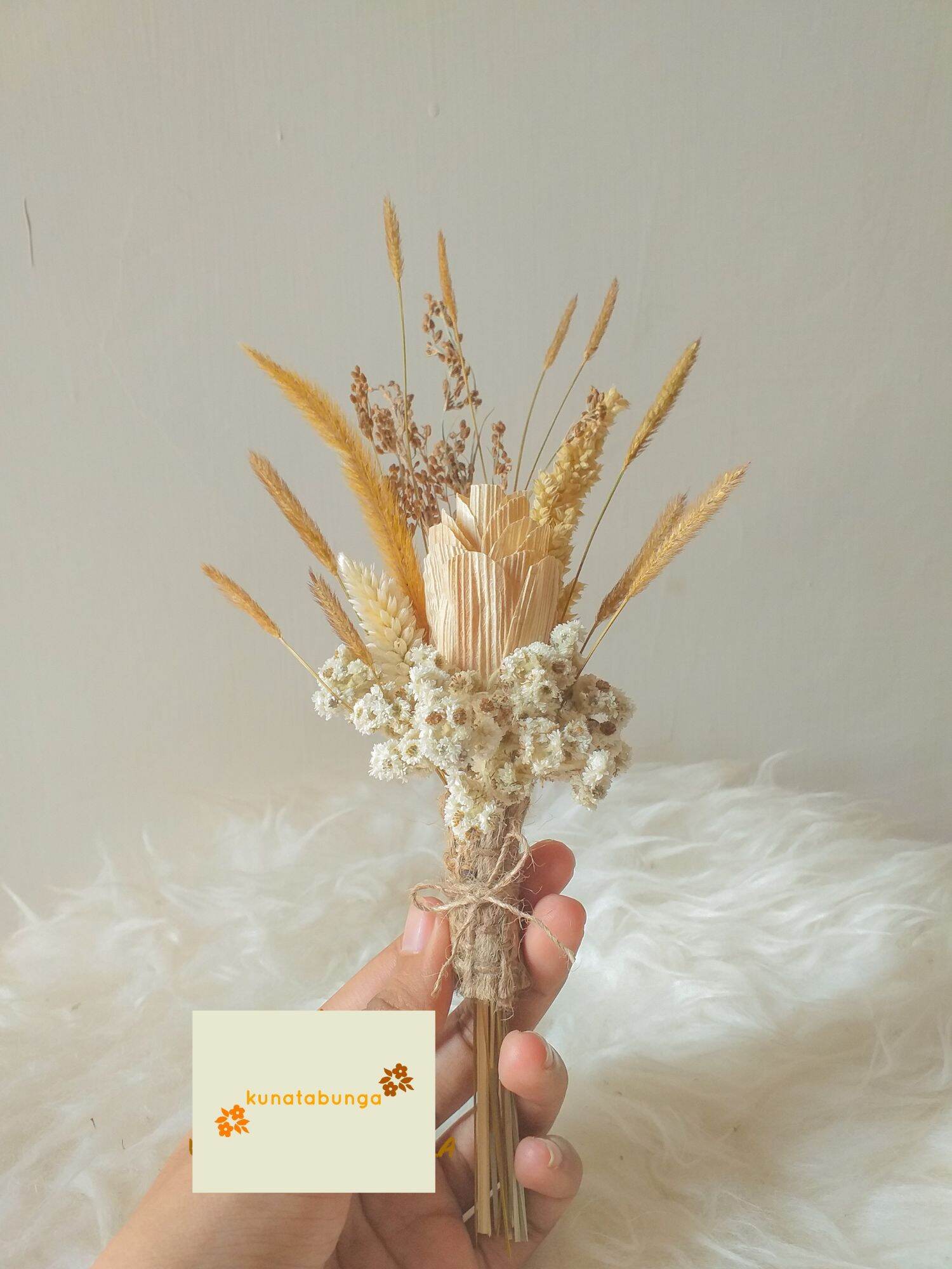 BUKET BUNGA KERING KLOBOT JAGUNG AESTHETIC RANGKAIAN DRIED FLOWER