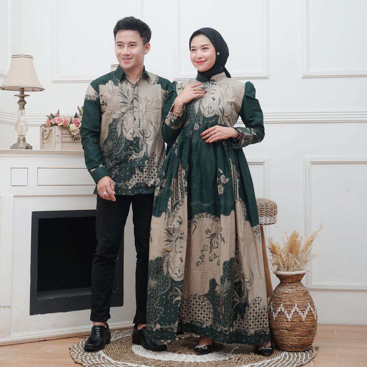 BATIK COUPLE PASANGAN KONDANGAN SUAMI ISTRI 2024 KEMEJA GAMIS Lazada