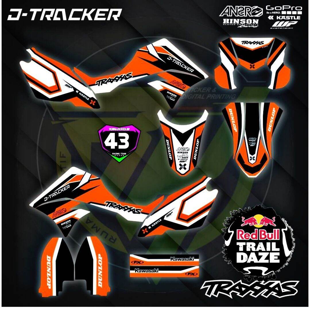 Decal Sticker Striping Variasi Fullbody KLX DTRACKER 150 2016 2022