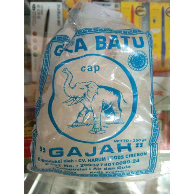 Gula Batu Putih Cap Gajah 250gr Khas Cirebon Lazada Indonesia