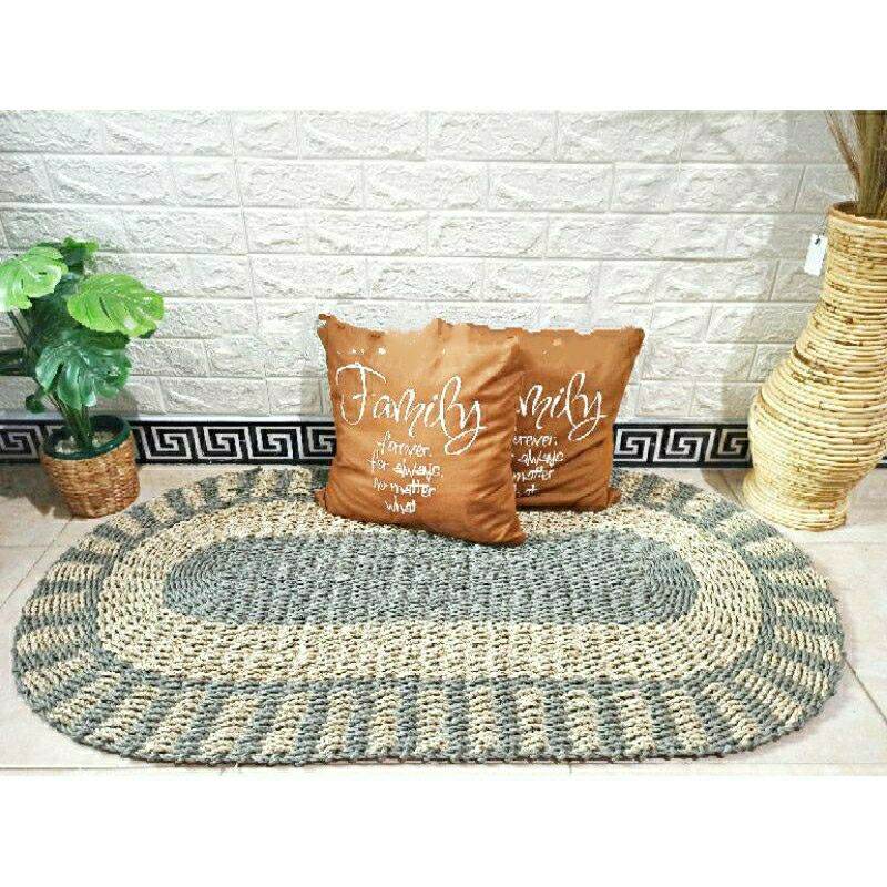 Rug Oval Karpet Oval Rug Anyaman Oval Karpet Anyam Seagrass Oval