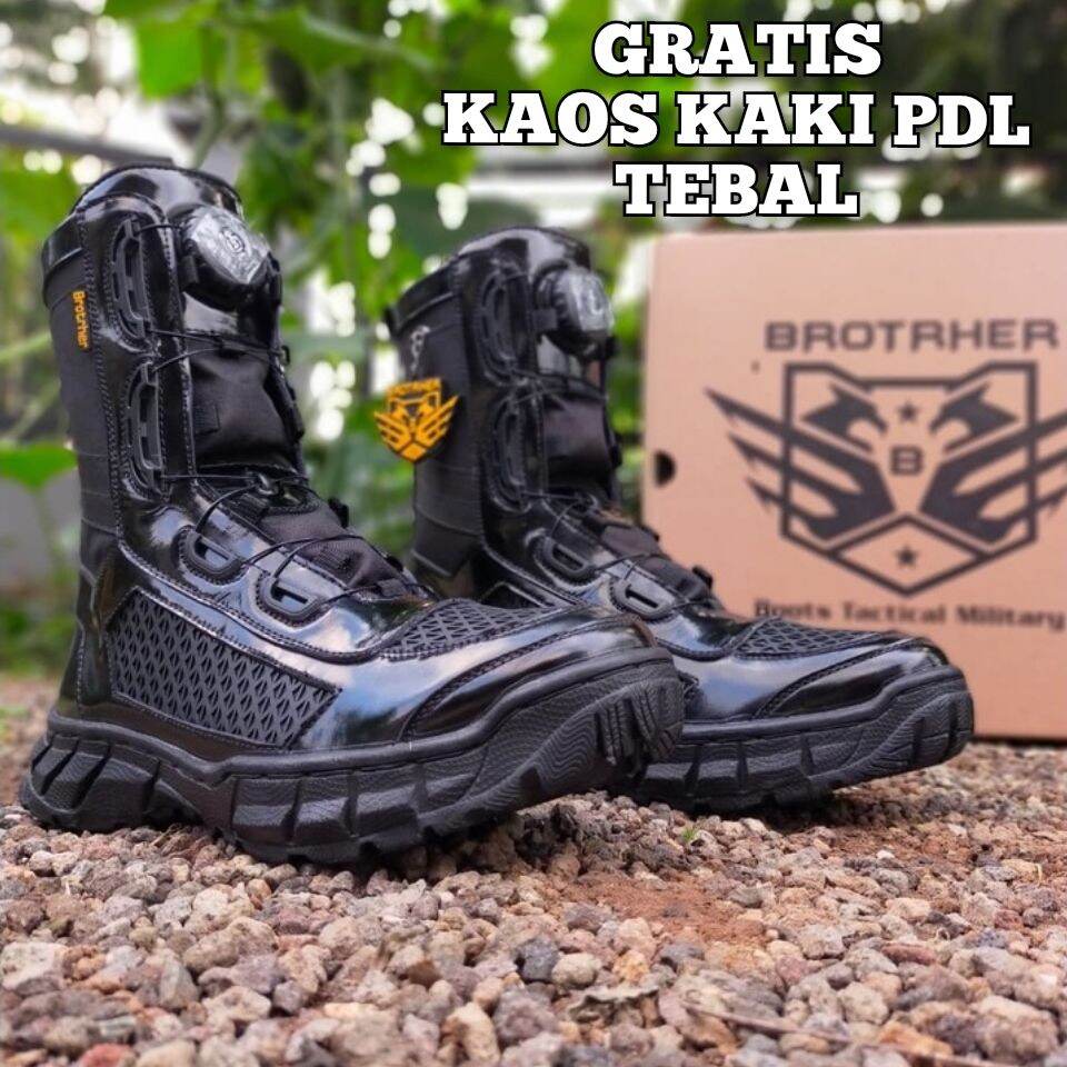 SEPATU PDL TALI PUTAR SARANG TAWON LIBRA MERK BROTRHER KULIT SAPI KILAP