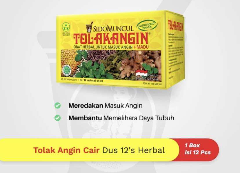 Tolak Angin Cair Dus Isi Herbal Masuk Angin Daya Tahan Tubuh