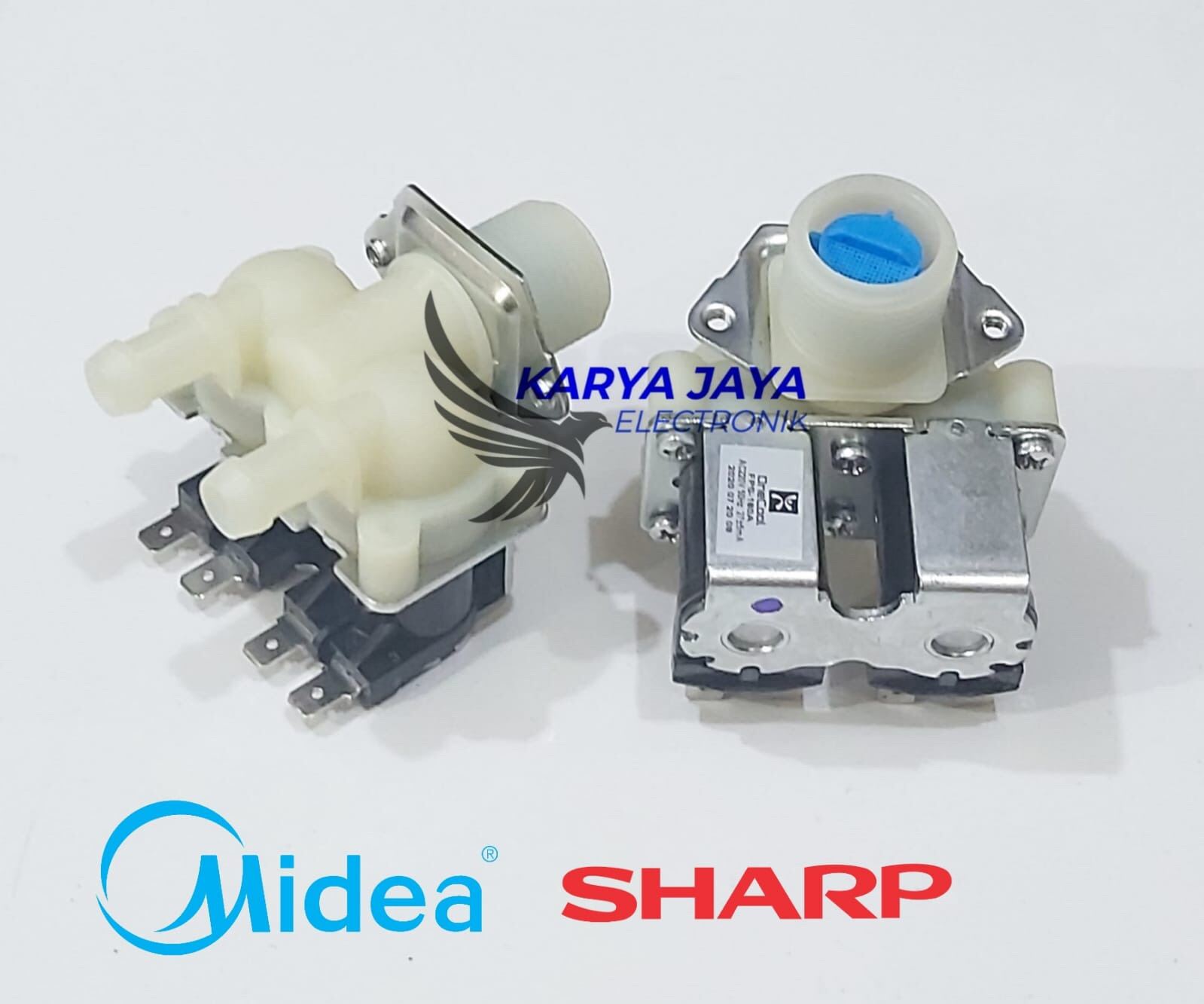 Selenoid Water Inlet Valve Inlet Mesin Cuci Sharp Midea Front