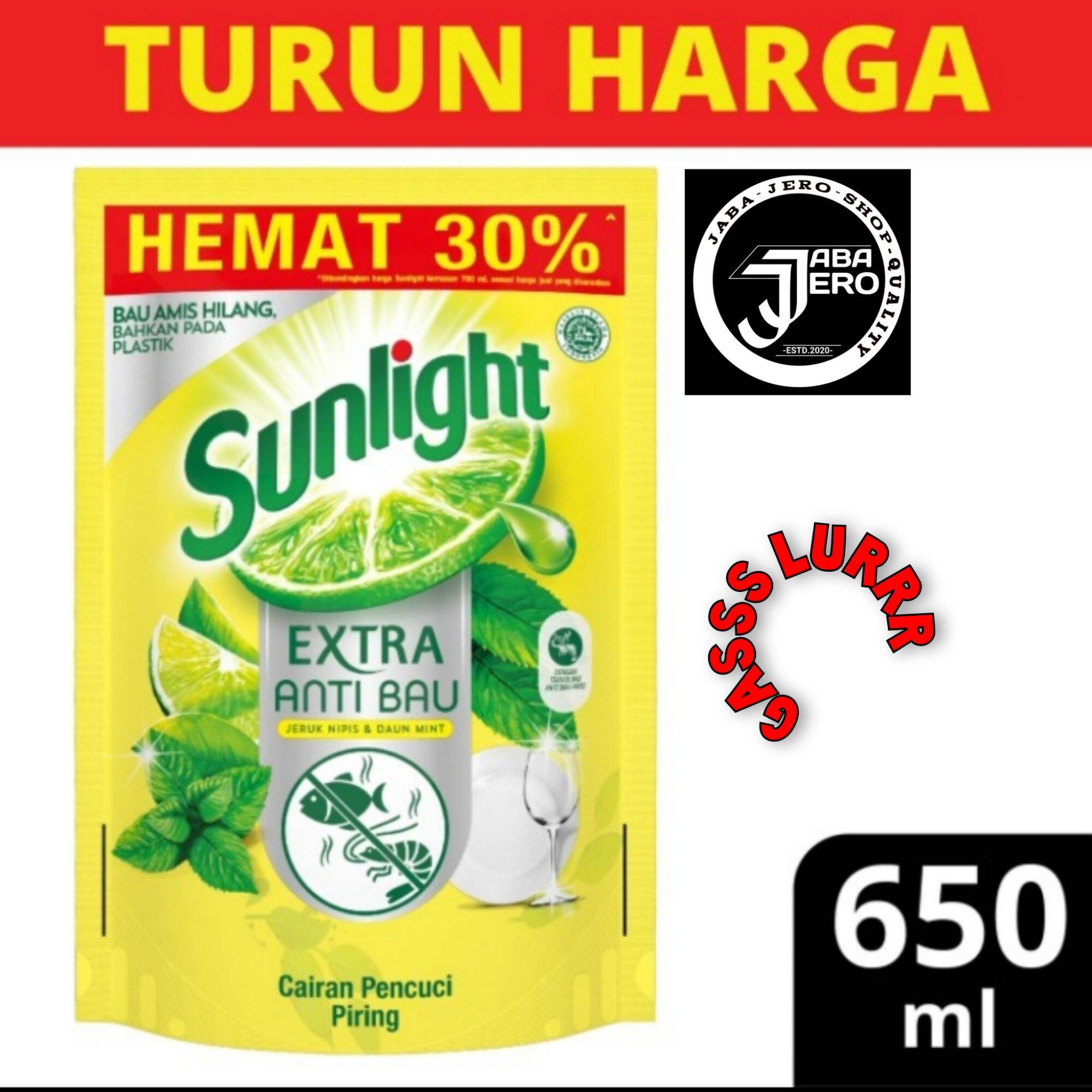 Sunlight Lime Botol 400 Ml Cairan Pencuci Piring Extra Jeruk Nipis