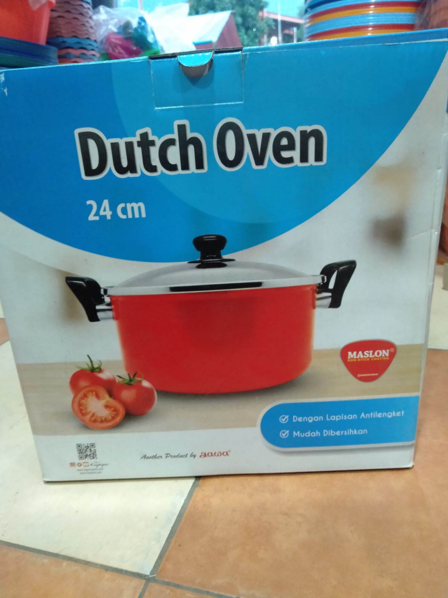 Panci Teflon Dutch Oven Maspion 24cm Tutup Kaca Lazada Indonesia