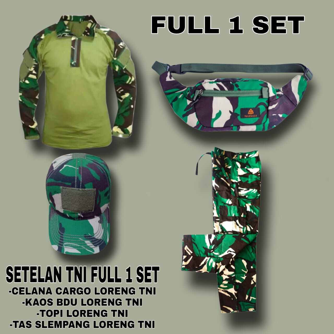 Baju Setelan Bdu Loreng Tni Tactical Seragam Tentara Loreng Tni Satu