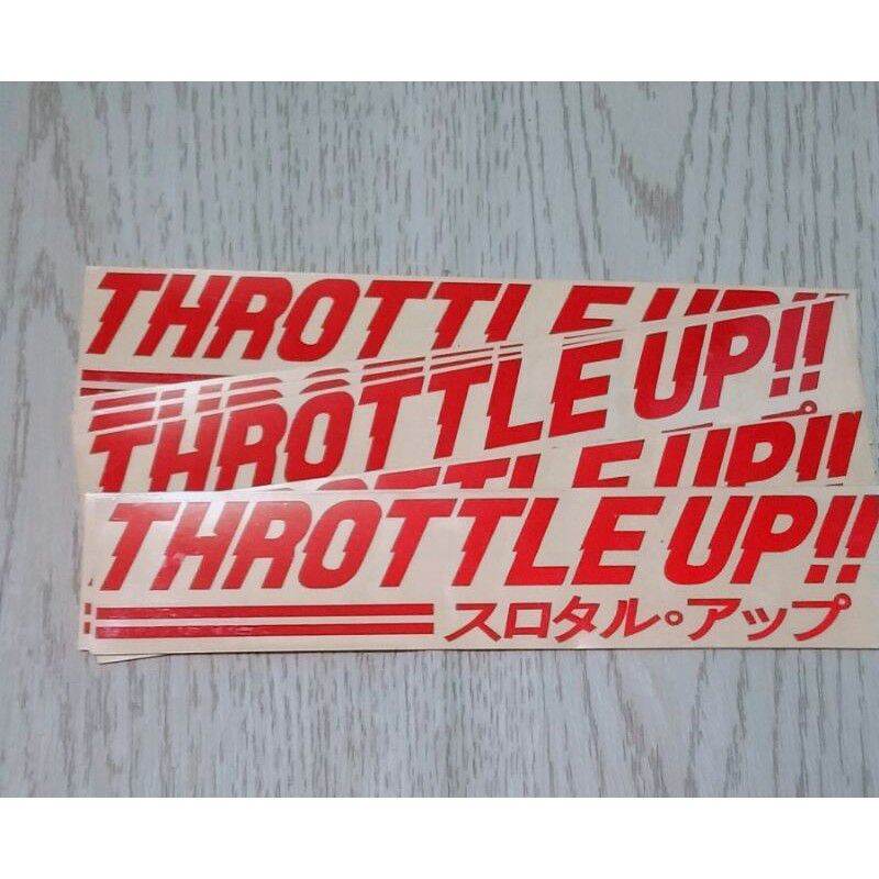 Sticker Cutting THROTTLE UP Kanji Lazada Indonesia