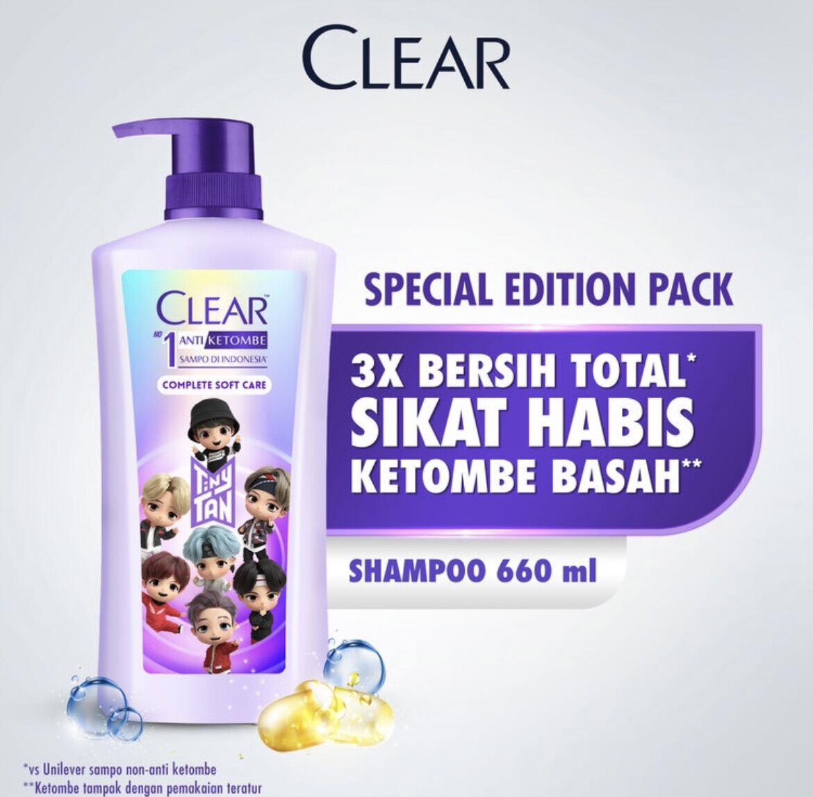 Clear Anti Ketombe Tinytan Ml Complete Soft Care Clear Nomor Anti