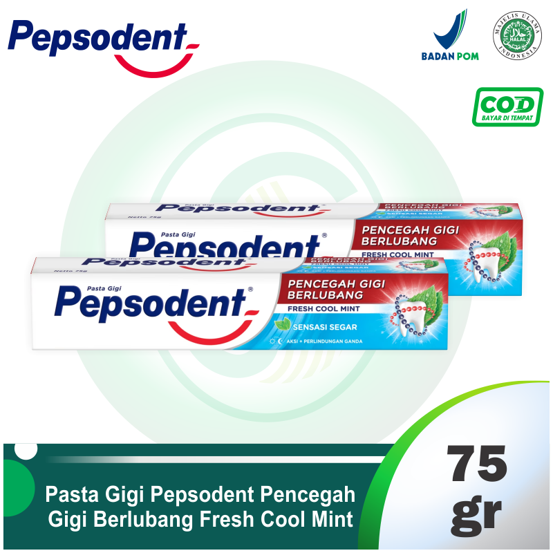 Pepsodent Fresh Cool Mint 75g Lazada Indonesia