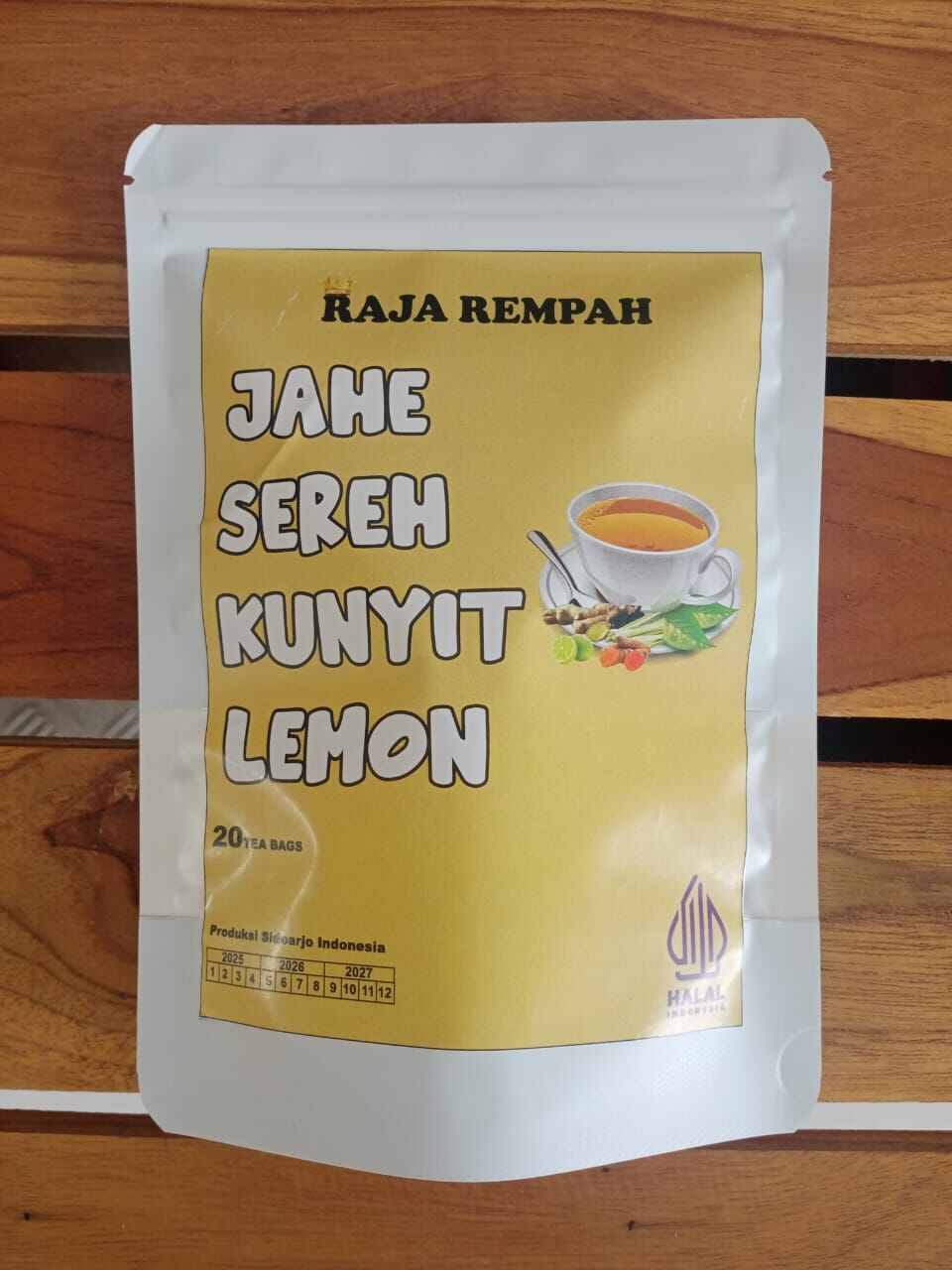 Teh Celup Raja Rempah Jahe Sereh Lemon Kunyit Teh Herbal Isi Kantong