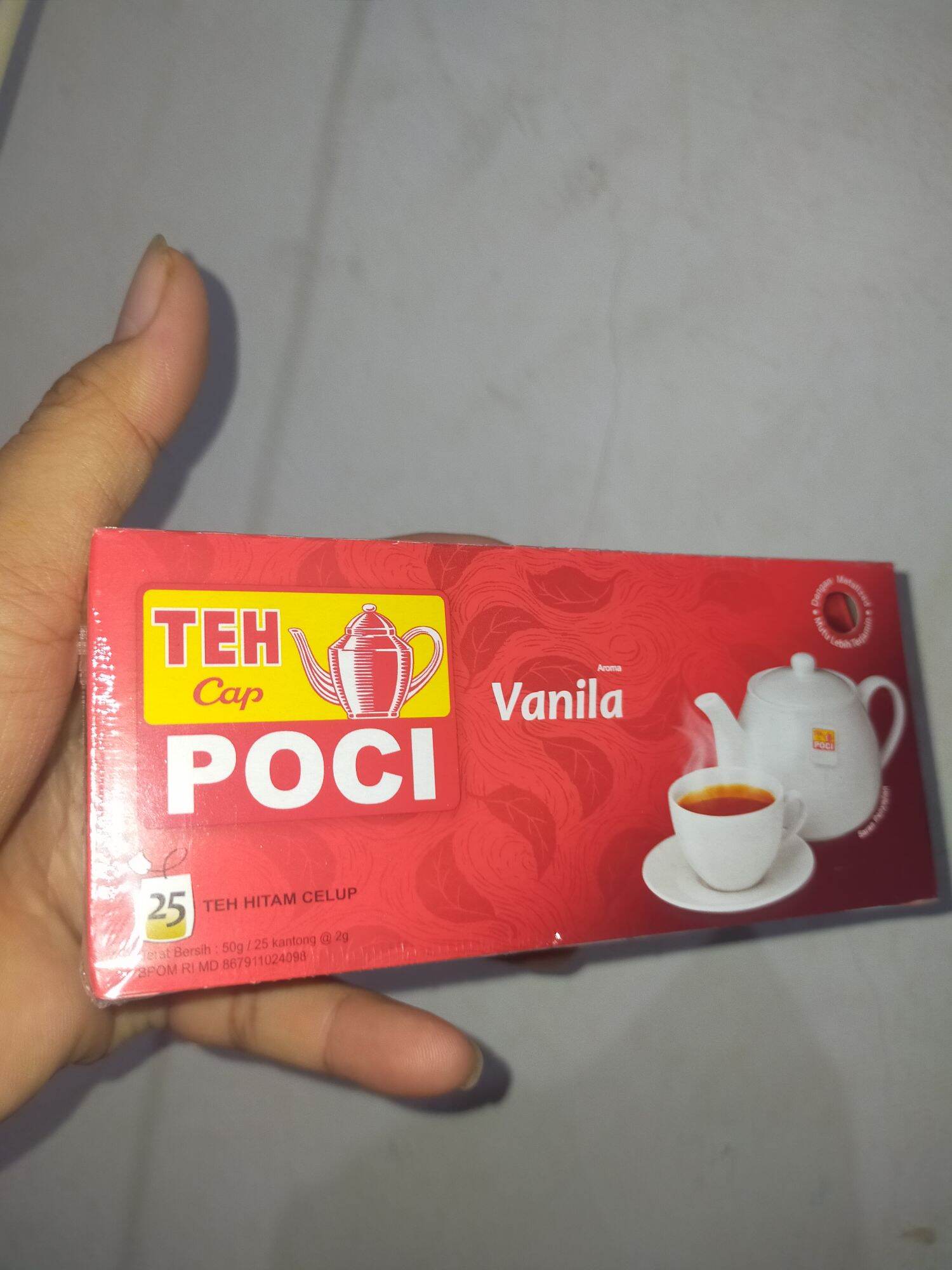 Teh Poci Hitam Celup Rasa Vanila Kemasan Box Isi 25 Kantong Lazada