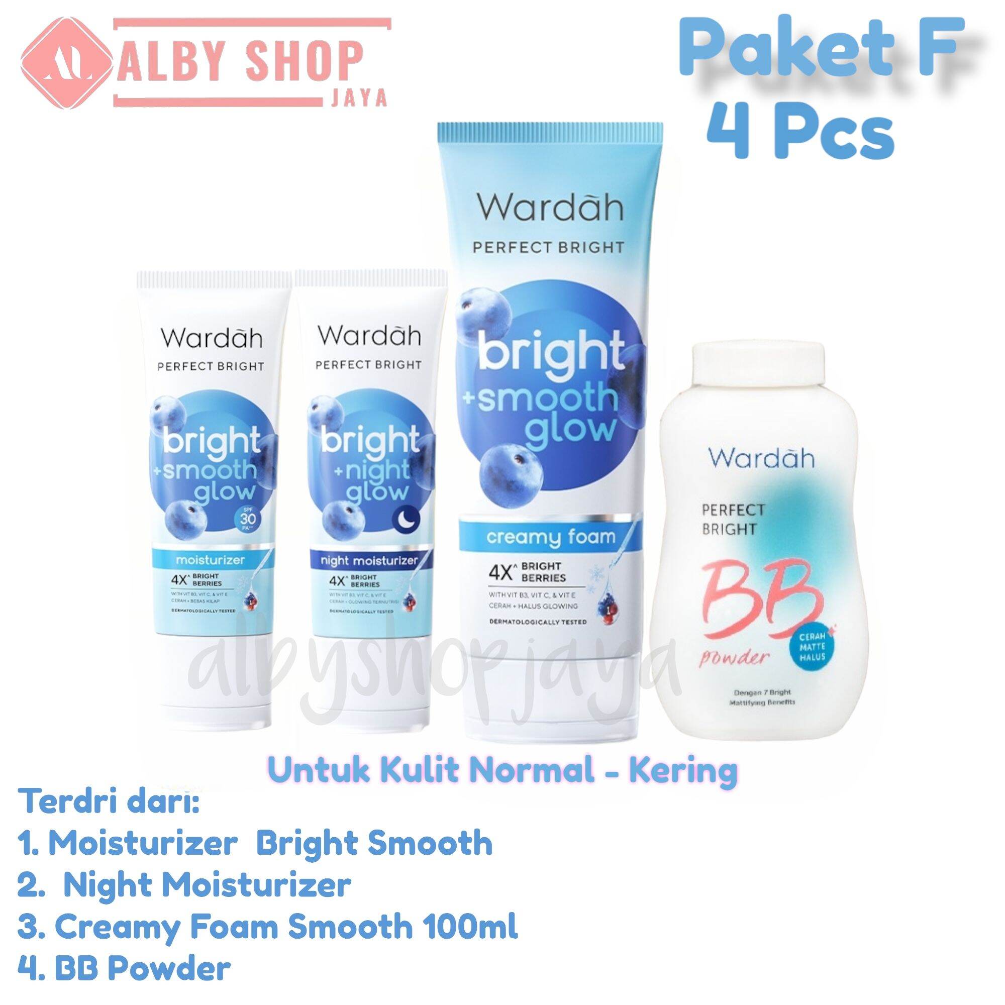 Paket Lengkap Wardah Perfect Bright Untuk Kulit Normal Kering