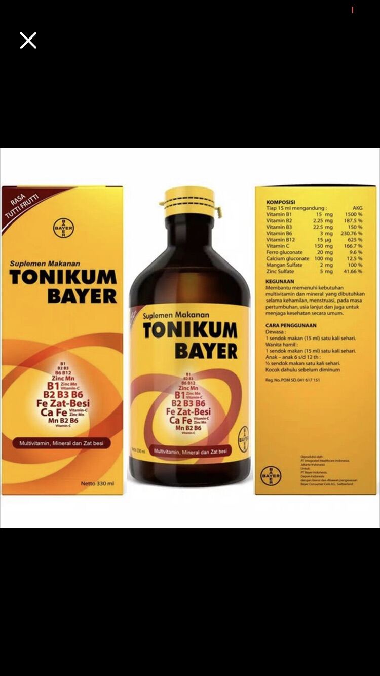 Tonikum Bayer Multivitamin Suplemen Makanan Isi 330ml Lazada Indonesia