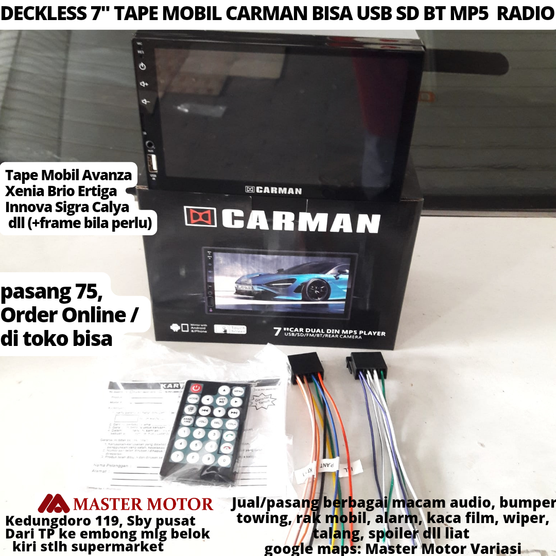 Deckless Carman Headunit Mirrorlink Radio Usb Sd Card Inch Tape