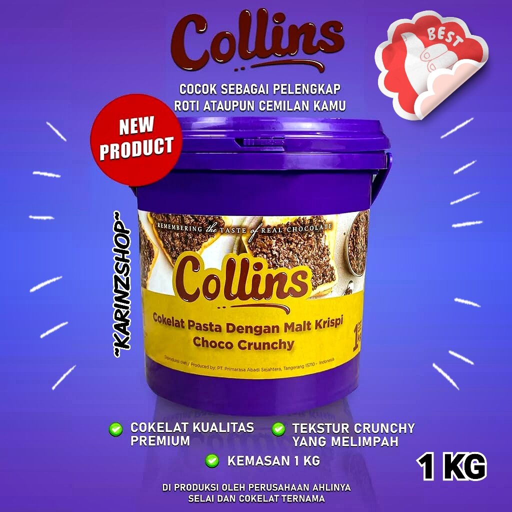 Collins Choco Crunchy Kg Selai Cokelat Crunchy Chocolate Jam Lazada