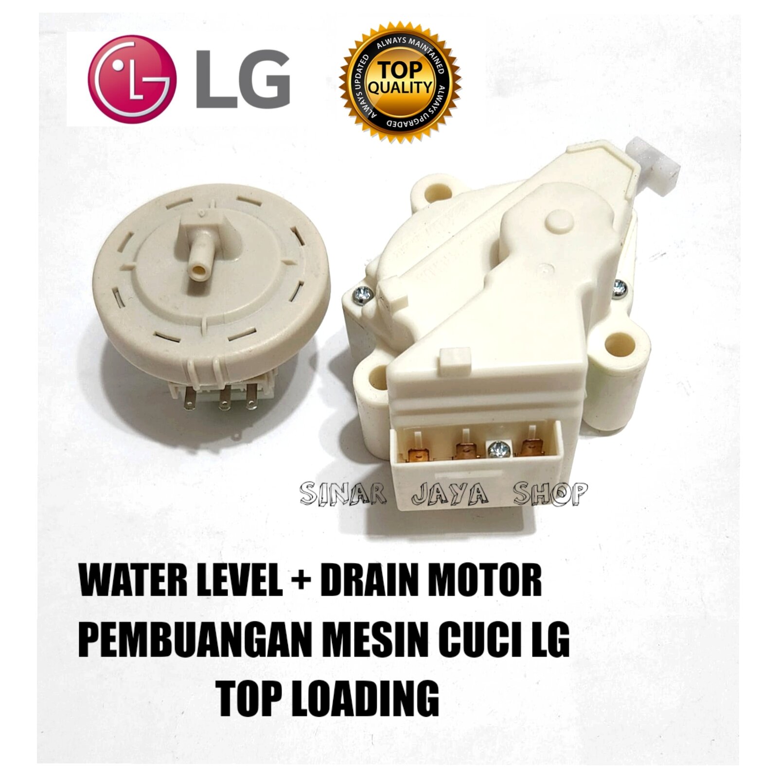 DRAIN MOTOR WATER LEVEL SENSOR AIR MESIN CUCI LG 1 TABUNG TURBO DRUM