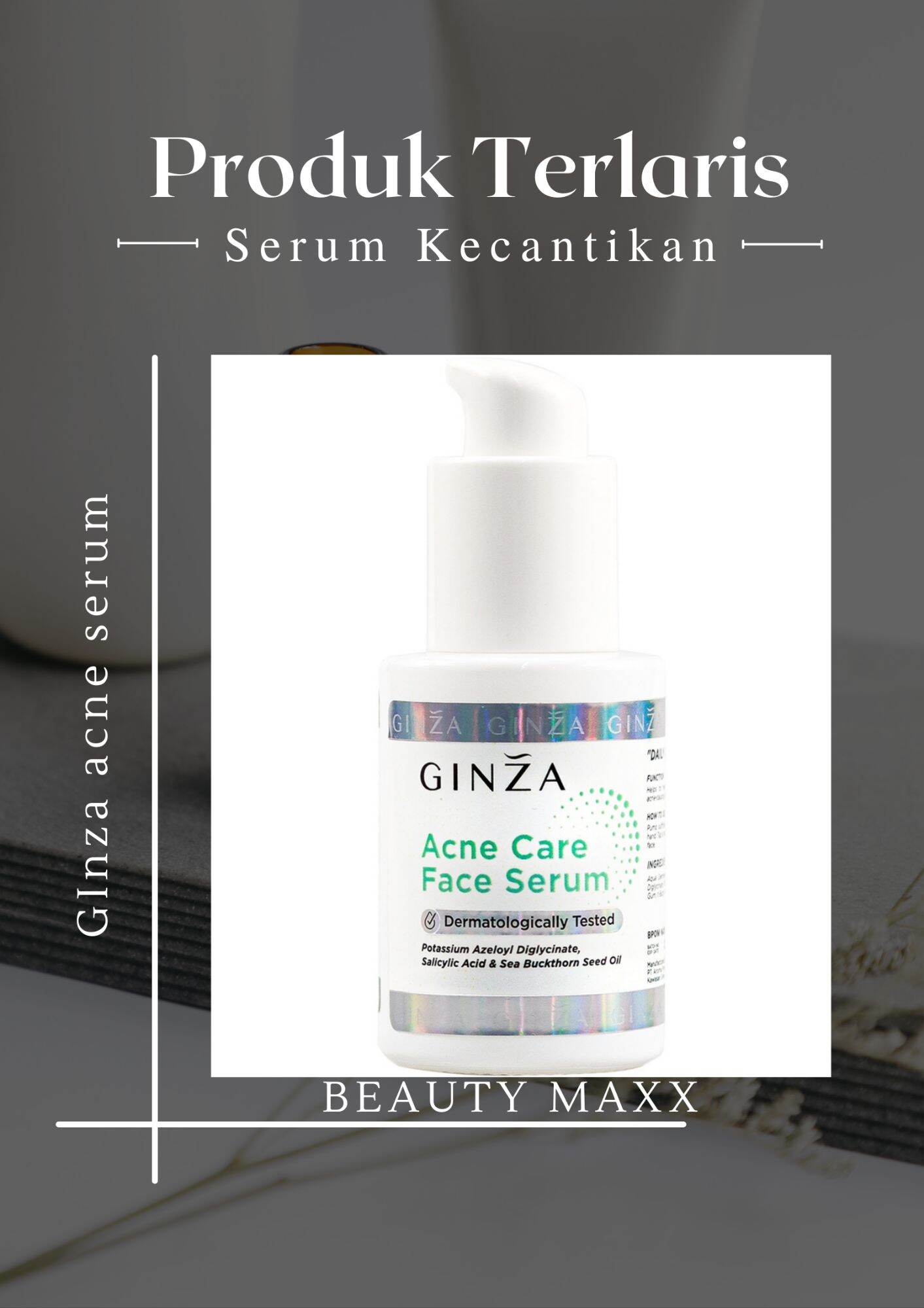 GINZA HYALURONIC HYDRATING FACE SERUM GINZA ACNE CARE FACE SERUM