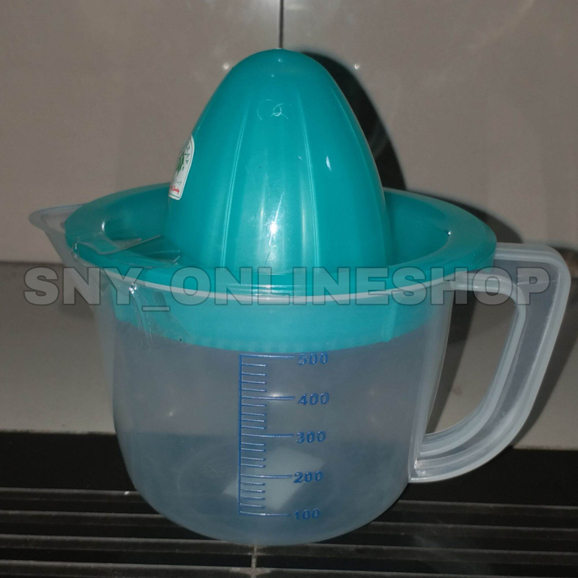 Perasan Jeruk Manual Tempat Peras Jeruk Manual 500ml Biru Green Leaf