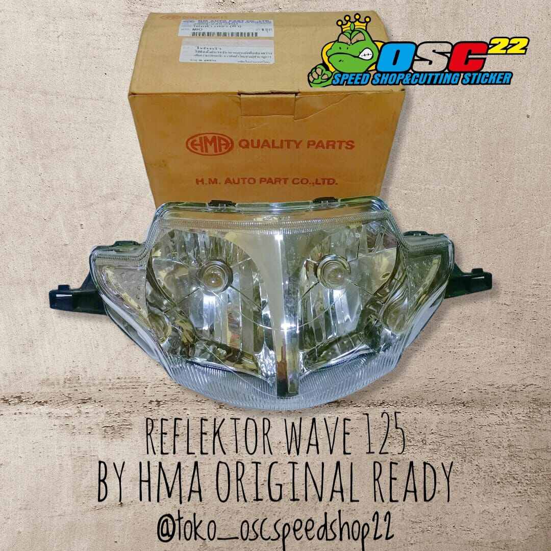 Reflektor Lampu Depan Wave Supra Mata Original Thailand