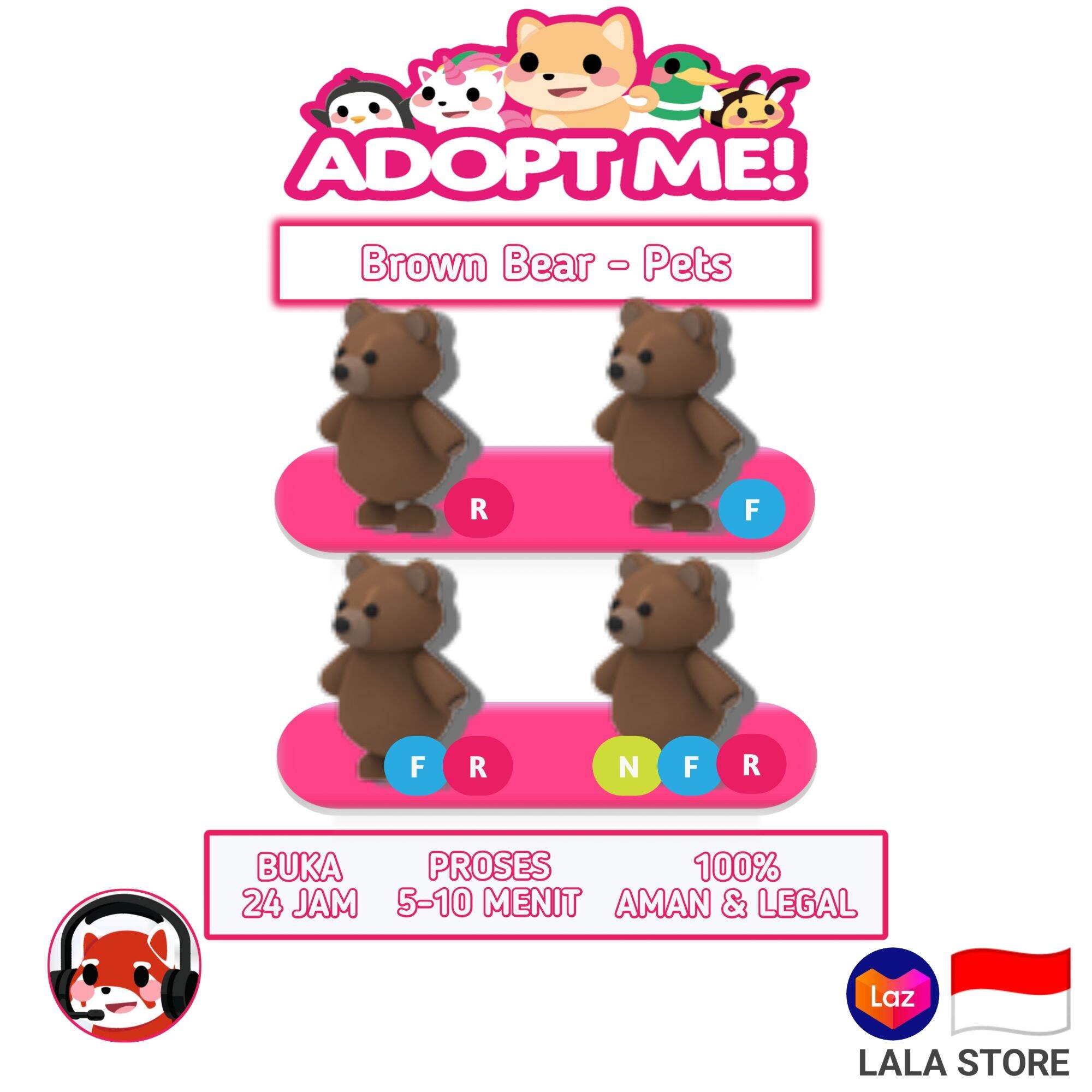 Adopt Me Brown Bear Roblox Lazada Indonesia