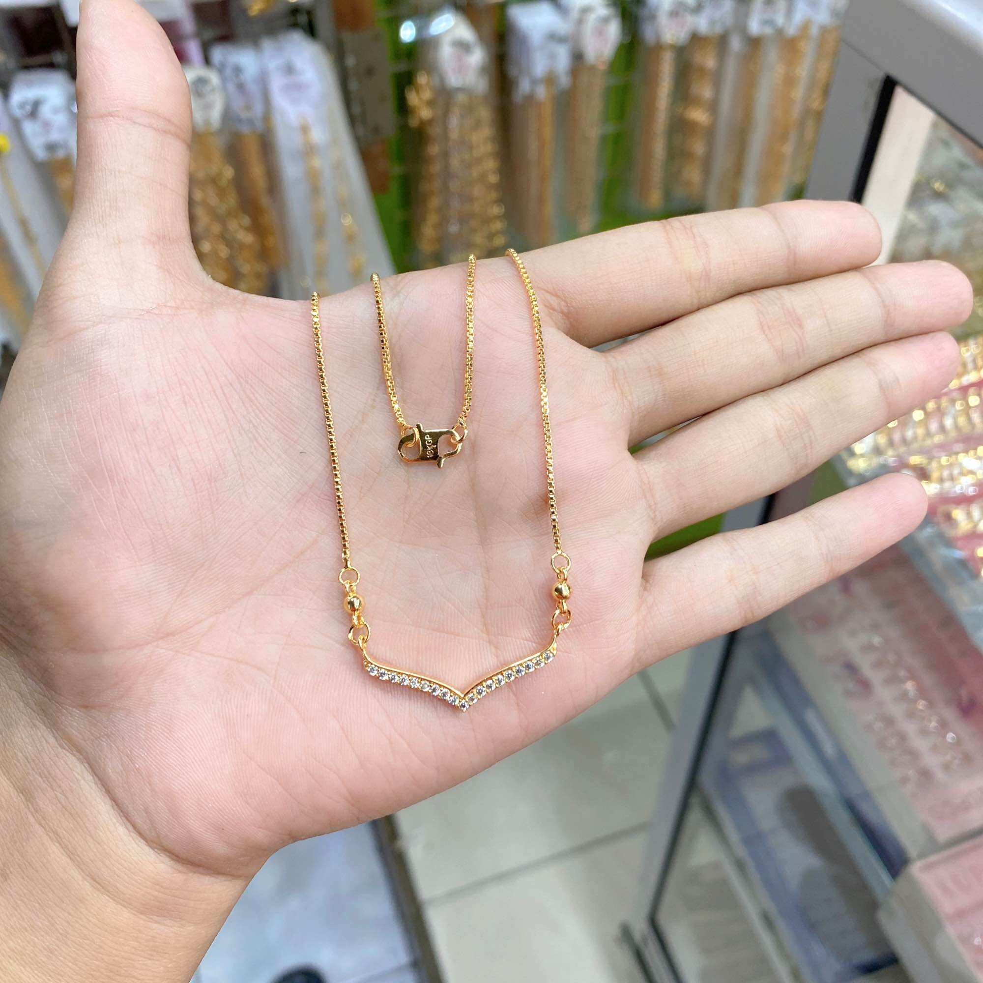 Kalung Fuji Mata Lapis Emas Dewasa Remaja Kekinian Trend Elegan