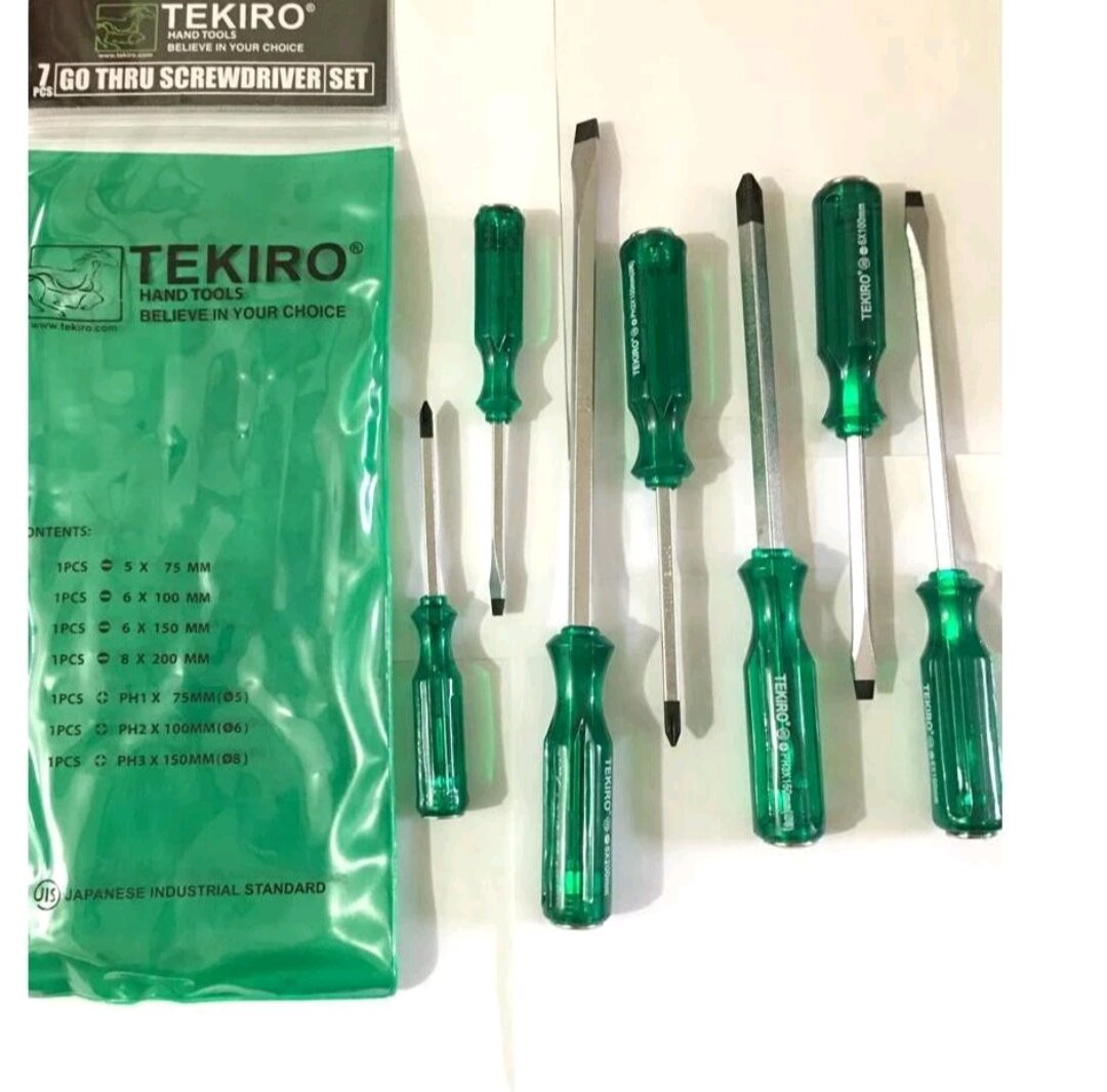 Tekiro Obeng Set Pcs Min Dan Plus Hijau Lazada Indonesia