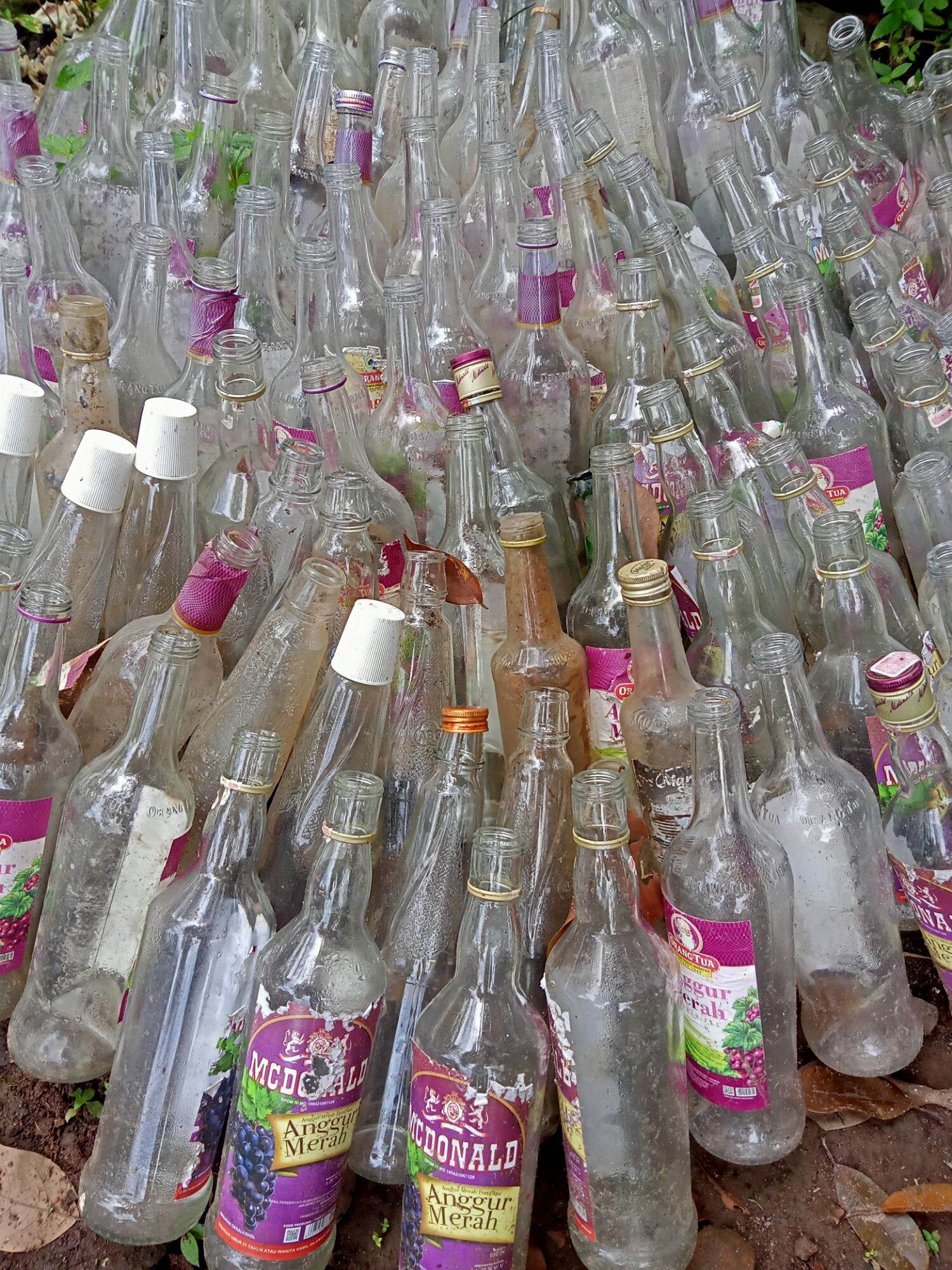 Botol Bekas AMER Di Kirim Kondisi Bersih Untuk Kerajinan Seni Prakarya