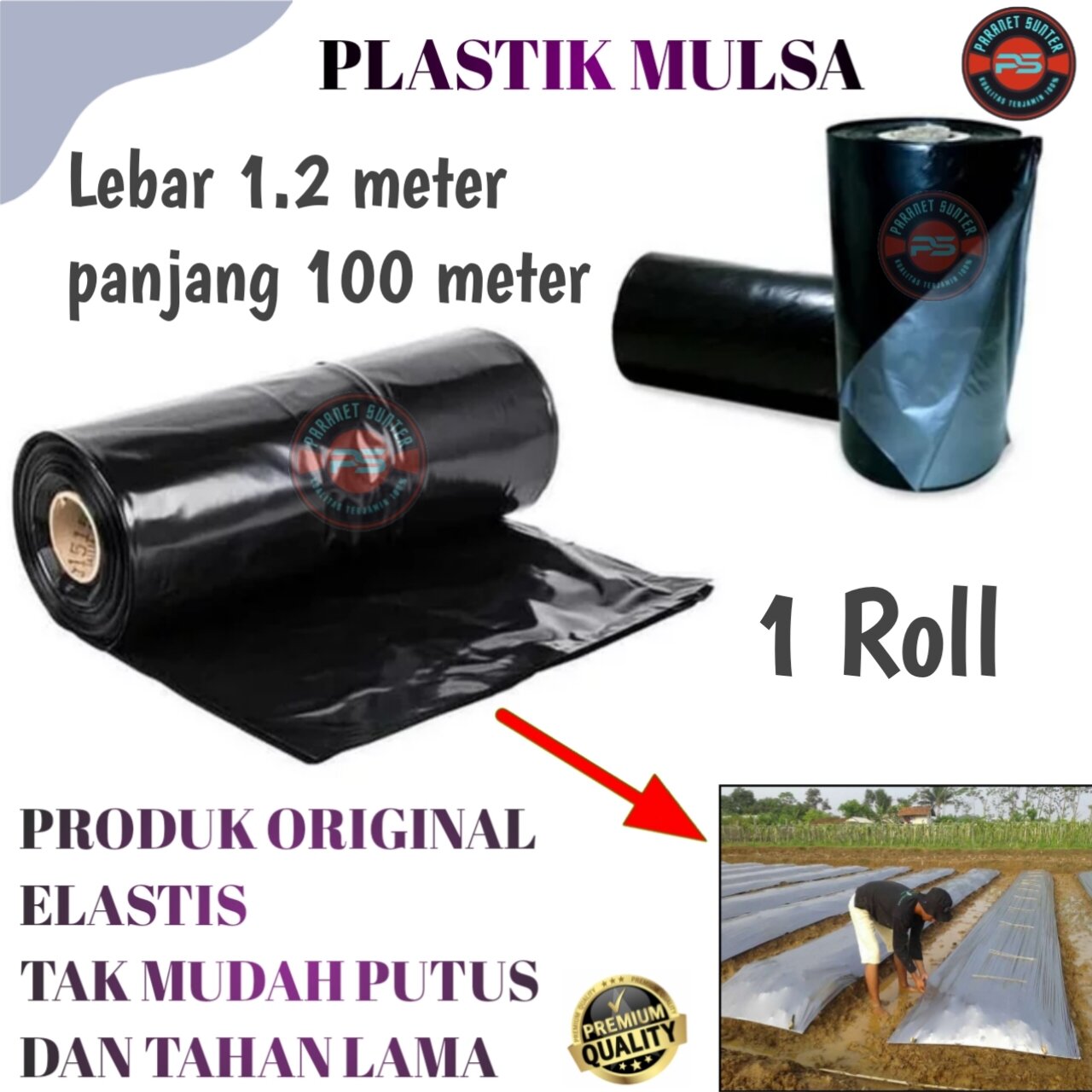 Plastik Mulsa Hitam Perak Lebar Lebar 1 2 Meter Panjang 100 Meter 1