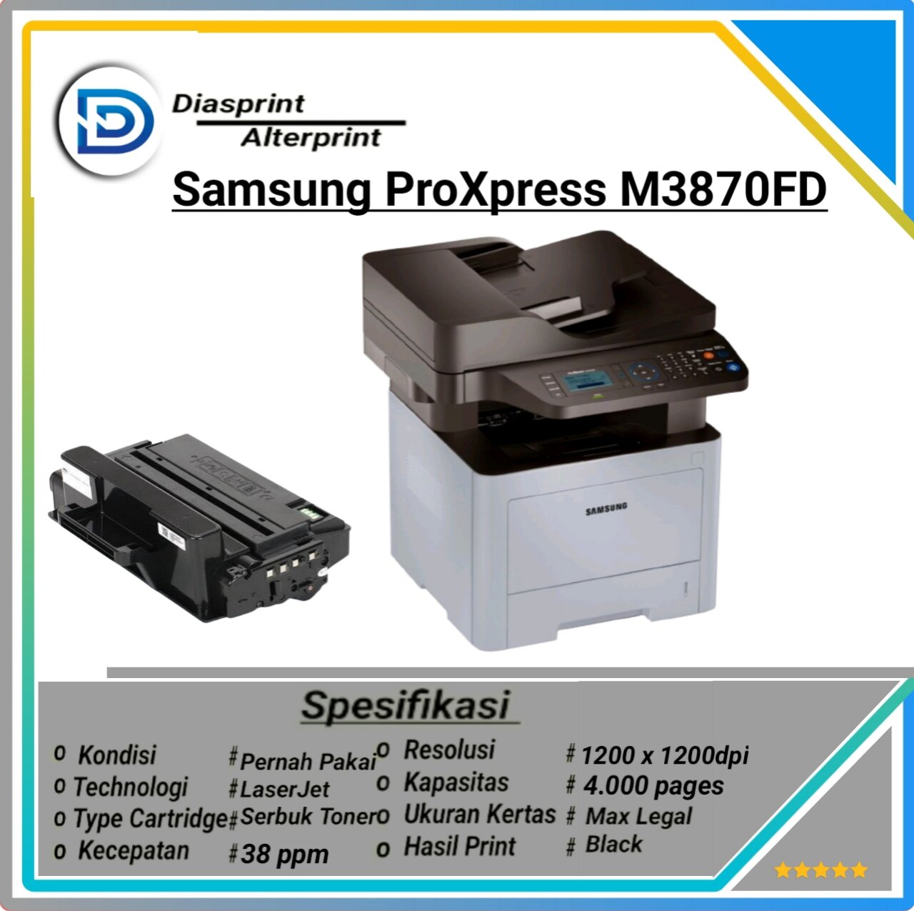 Samsung Proxpress Sl M Laser Multifunction Printer Series Lazada