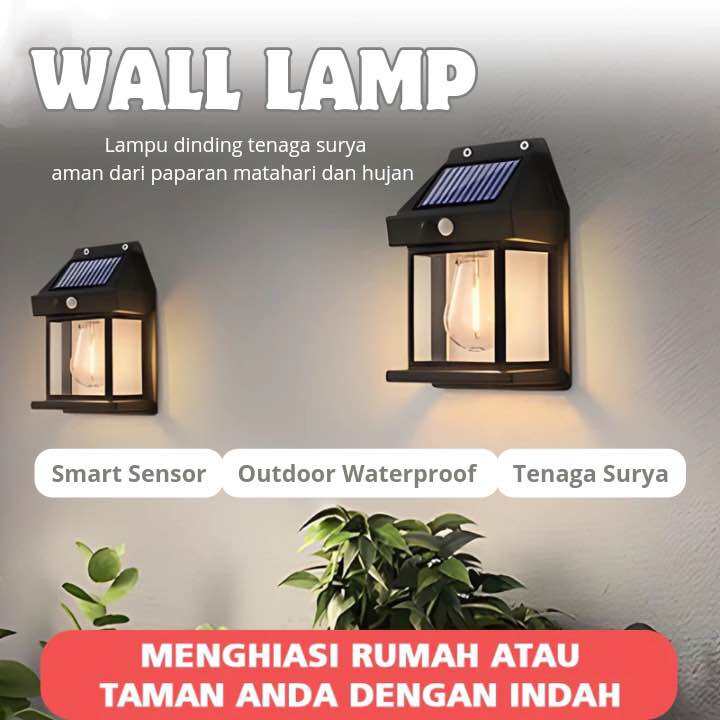 Wall Lamp Solar Energy Lampu Dinding Taman Hias Tenaga Surya Lampu