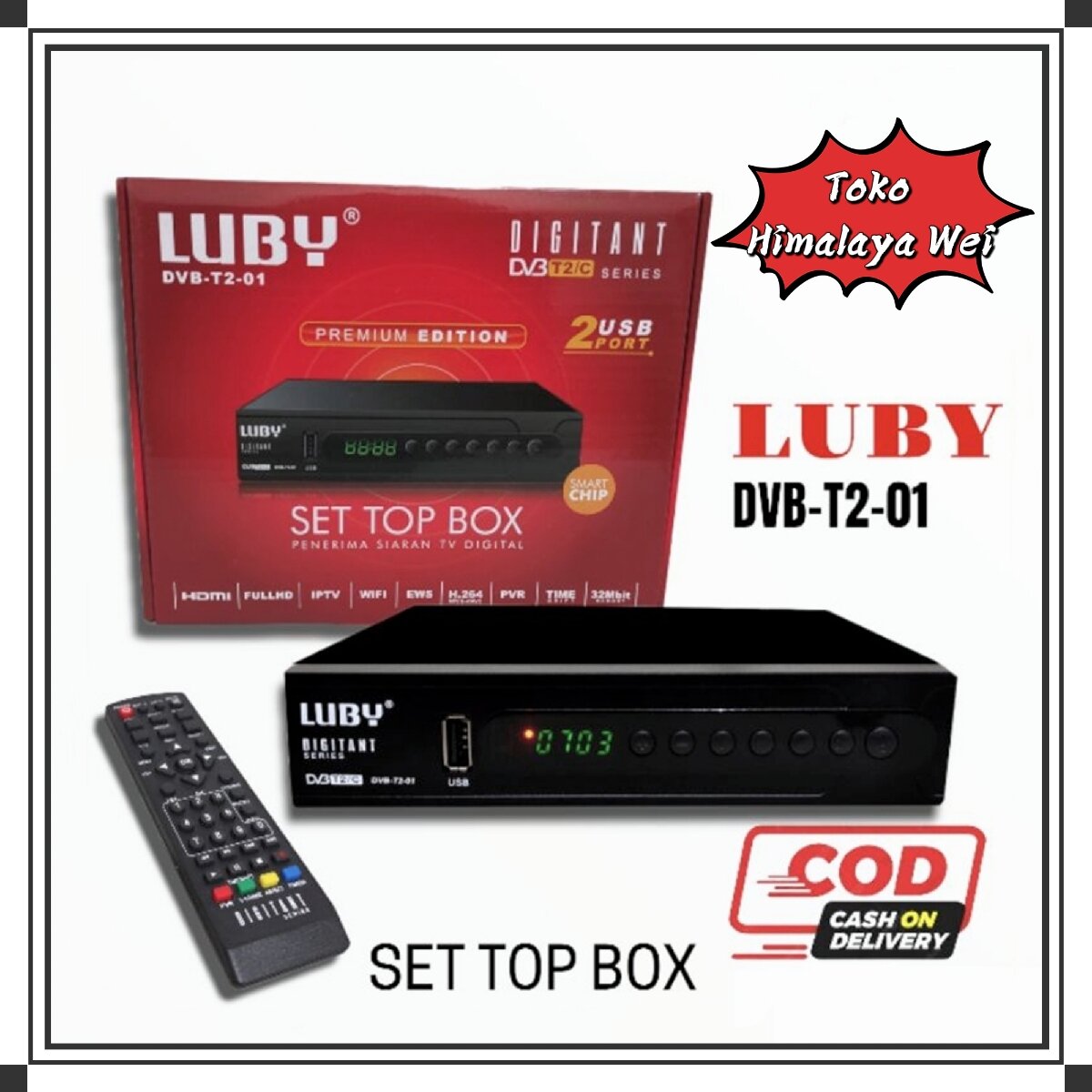 Set Top Box Luby Dvb T2 01 Stb Dvb T2 01 Penerima Siaran Tv Digital