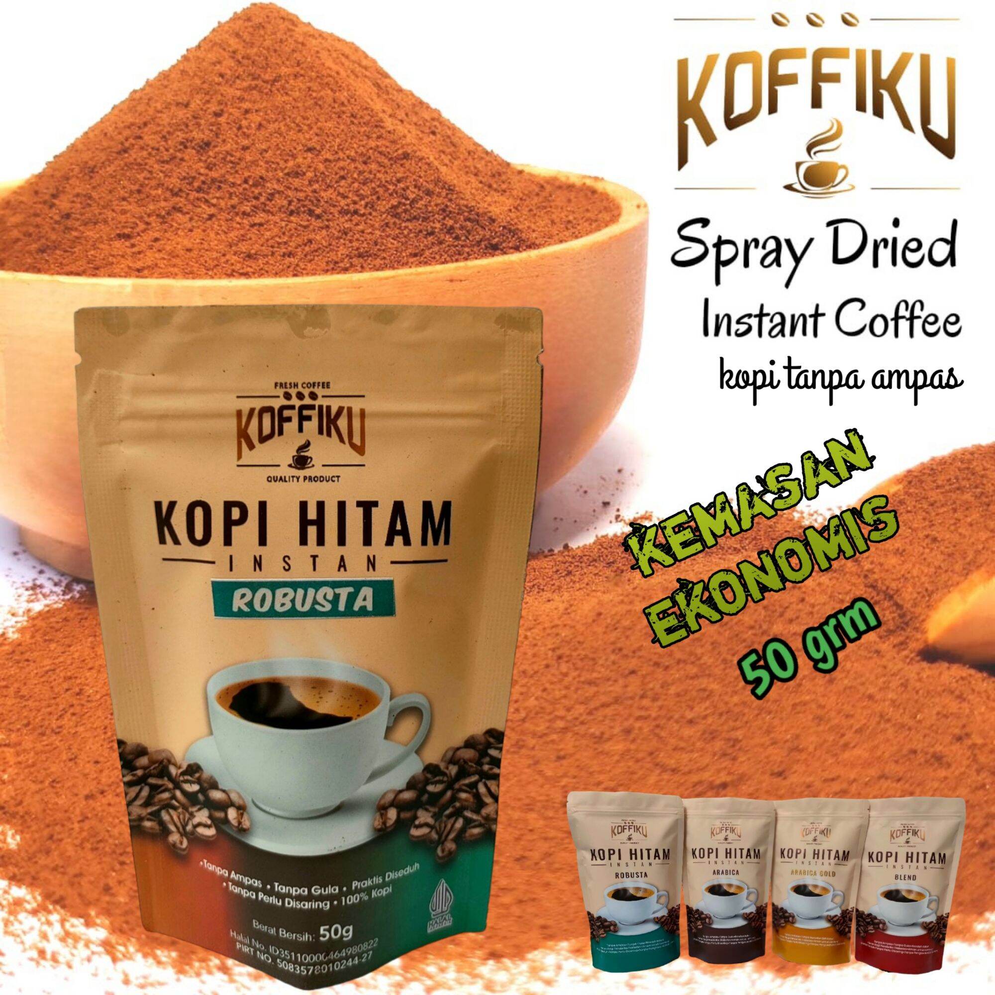 Koffiku Robusta Kopi Hitam Tanpa Ampas Kemasan Ekonomis Grm Lazada