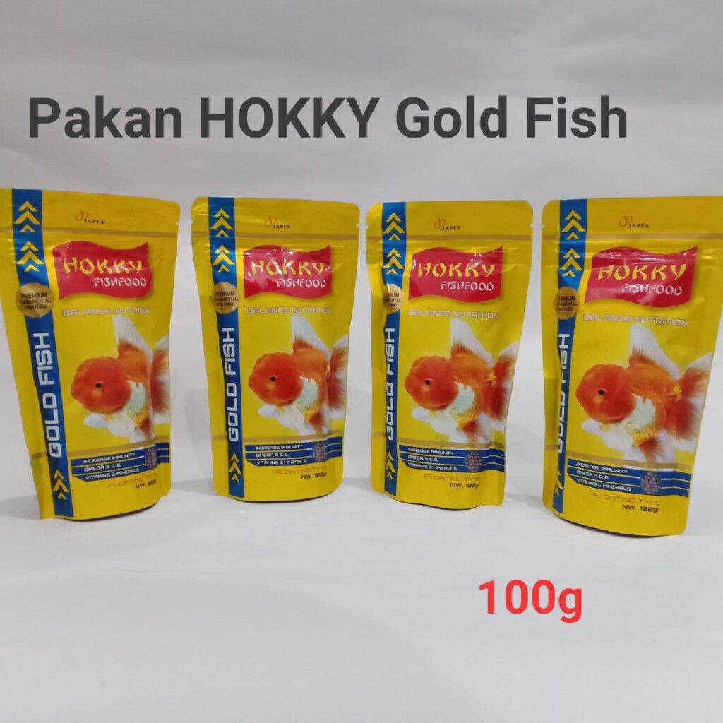 Hokky Fish Food Gold Balance Nutrision Makanan Ikan Koi 100 Gram