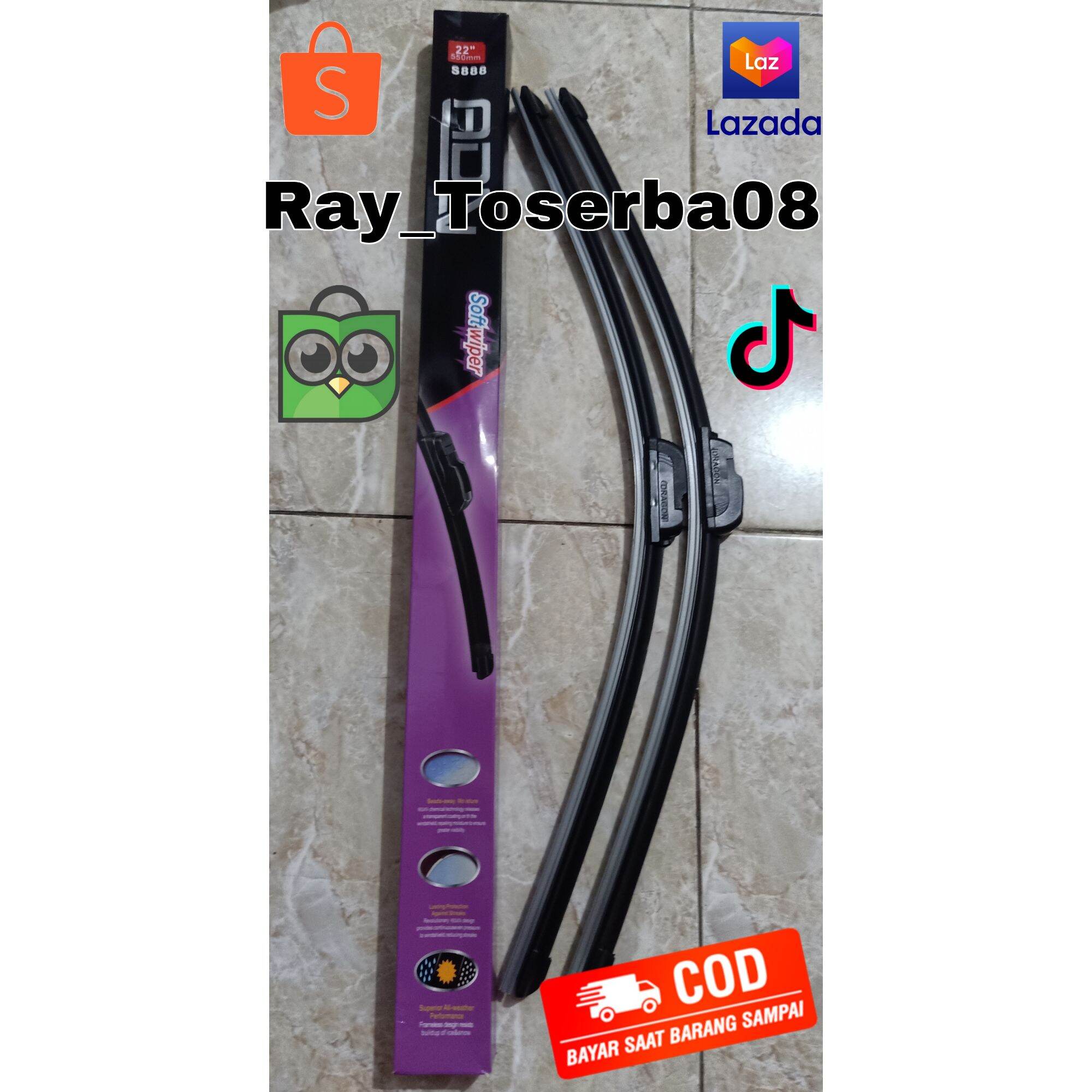 SOFT WIPER MOBIL PISANG FULL KARET FRAMELESS HARGA PER PCS Lazada