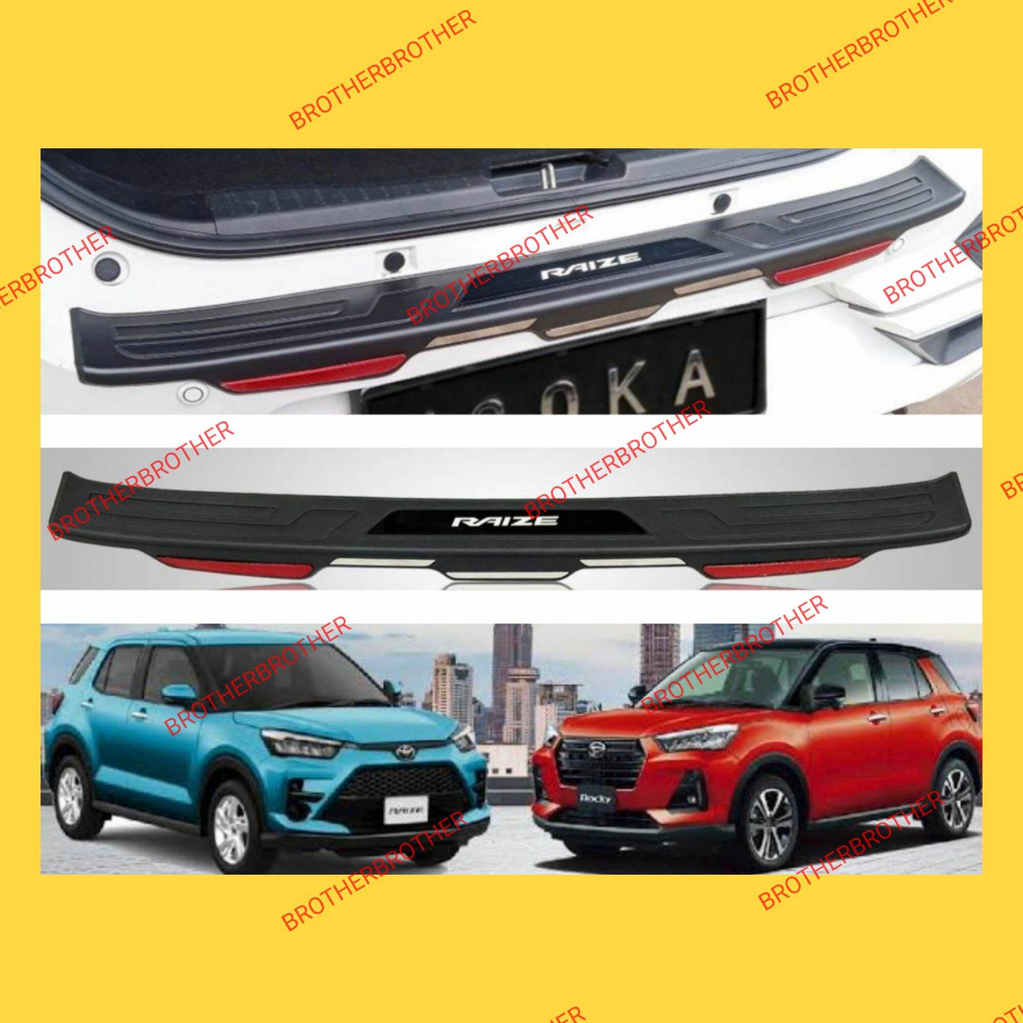 Sillplate Belakang Toyota Raize Daihatsu Rocky 2021 2022 UP Hitam