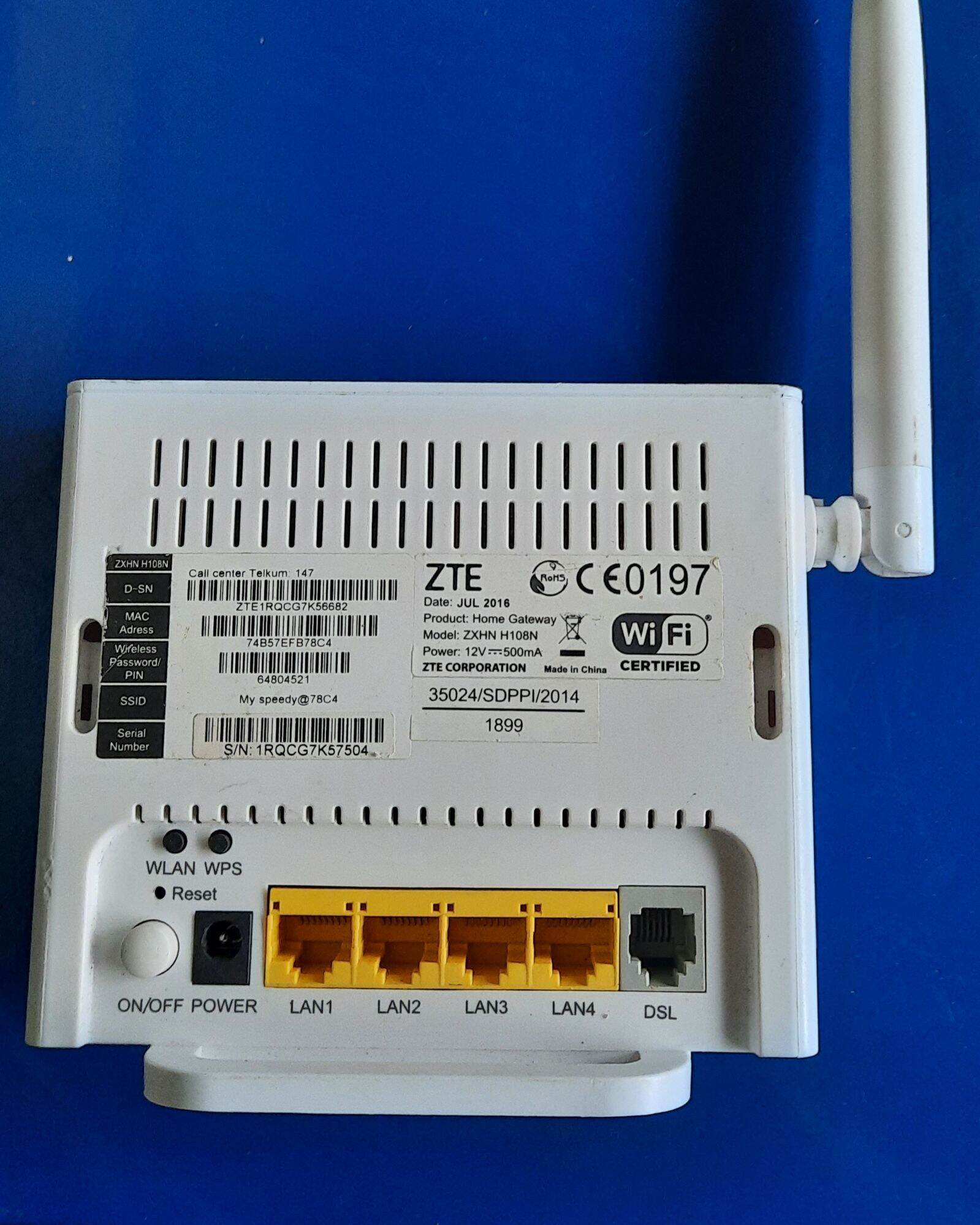 Ruter Modem Zte Indihome Fiber Lazada Indonesia