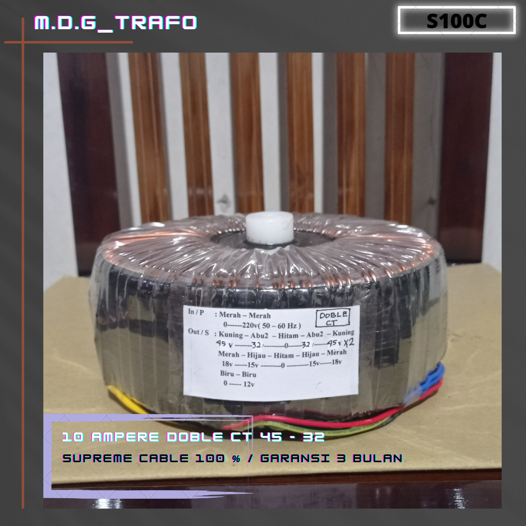 Trafo Toroid Donat 10A Doble CT 45v 32v Murni Lazada Indonesia