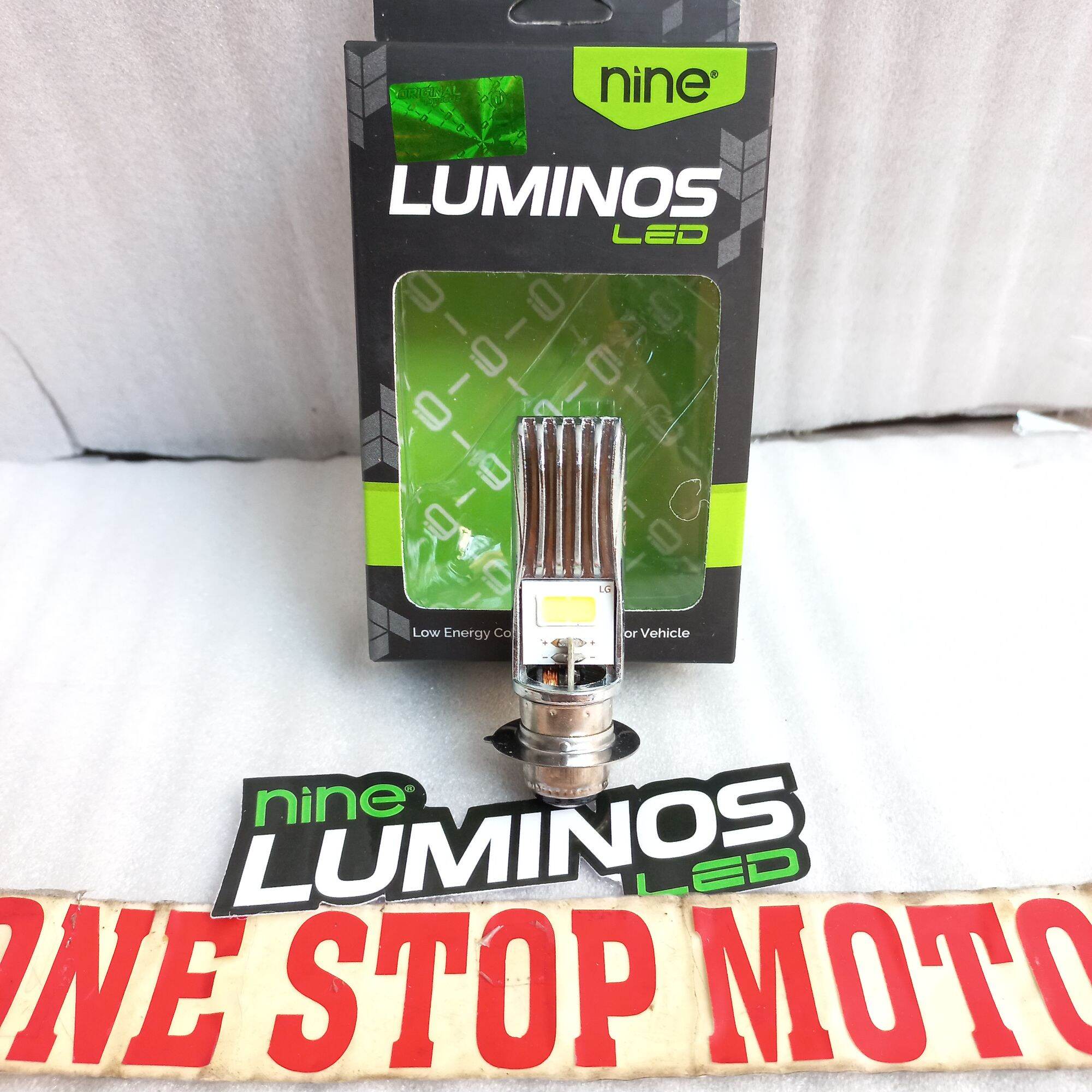 Lampu Depan Luminos NINE Led H6 PNP Glosy ACDC Sinar Putih LG1 Original