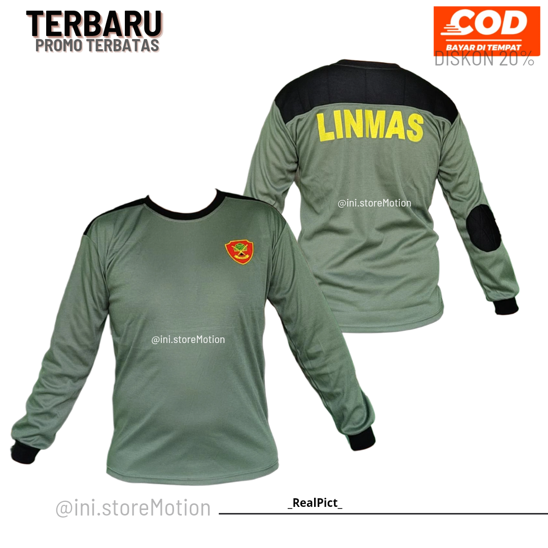 Kaos Linmas Decker Lengan Panjang Terbaru Kaos Satpam Panjang Hijau