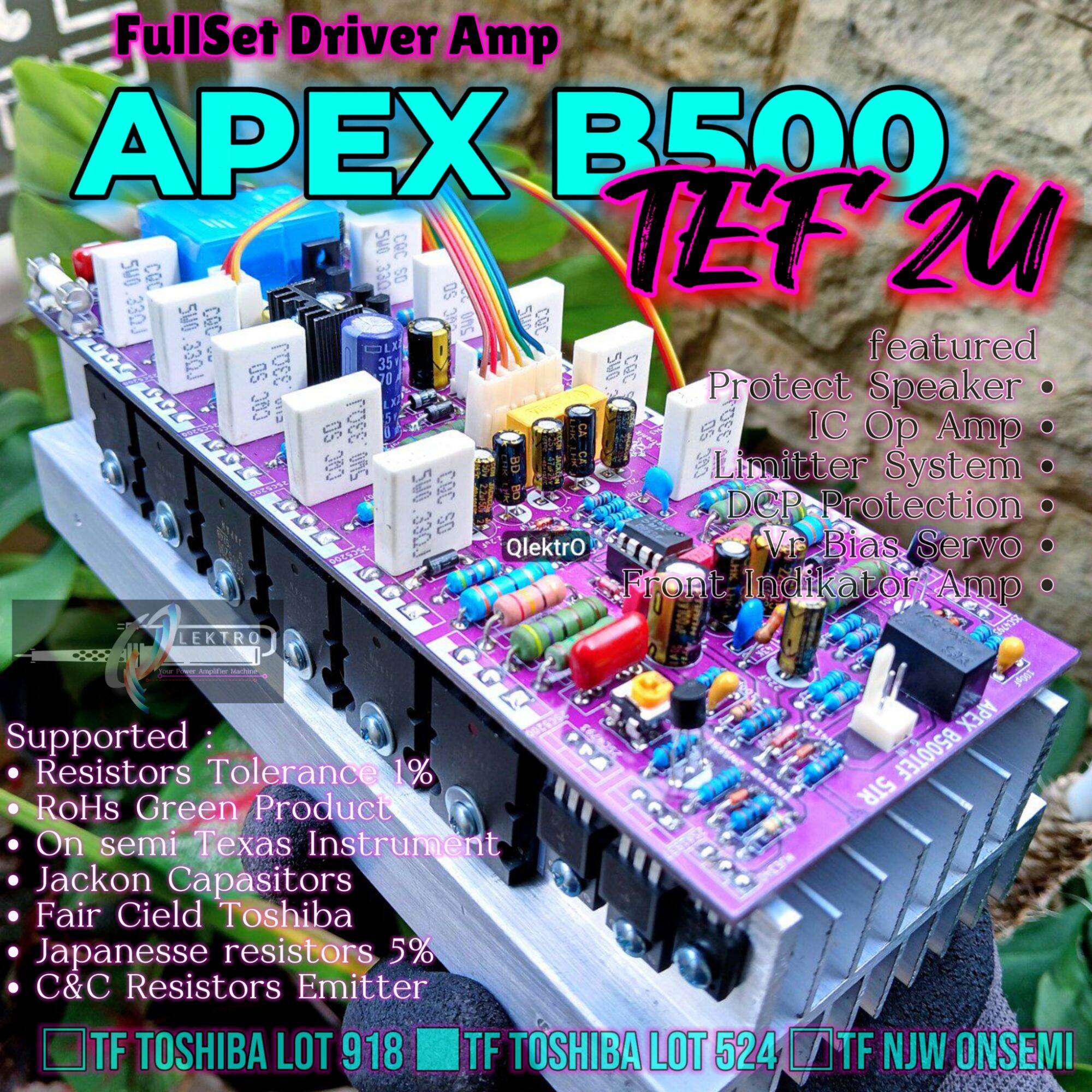 Fullset Driver APEX B500 TEF 2U Double Layer High Quality Amplifier