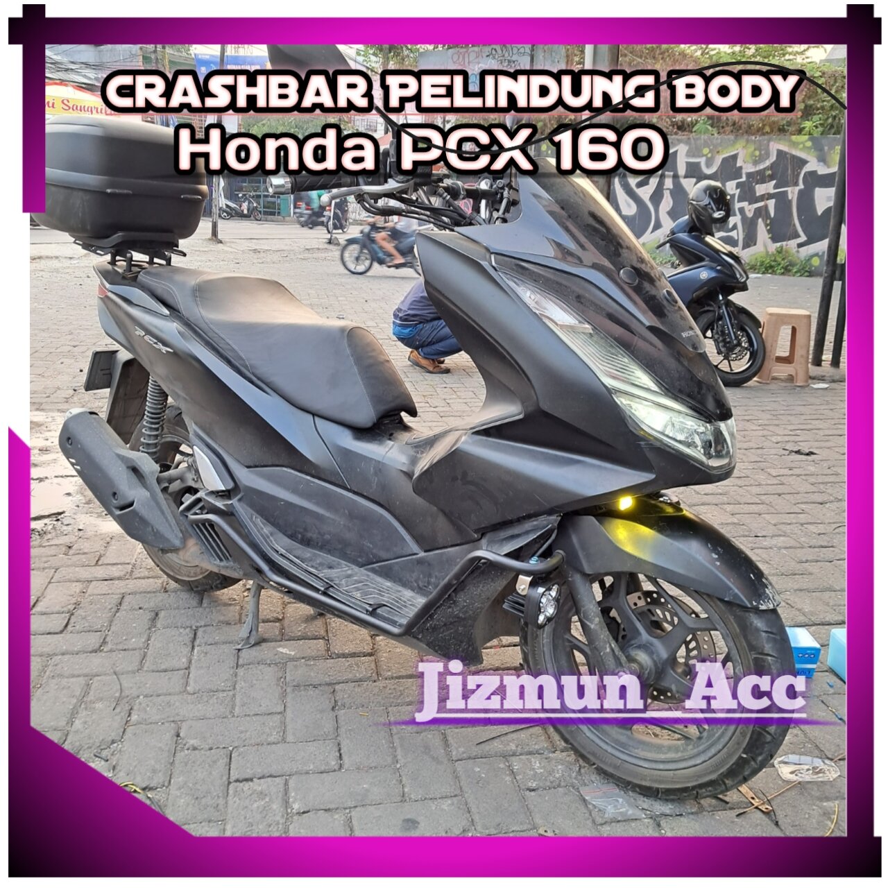 Crashbar PCX 160 Tubular Pelindung Body Honda PCX 160 Bisa Untuk Lampu