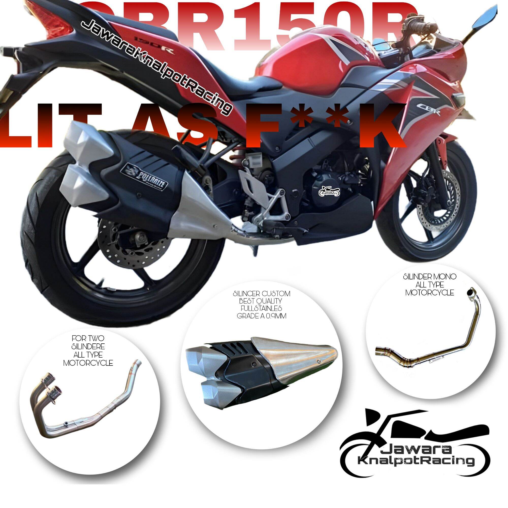 Knalpot Standar Racing Model Ori Cbr250rr For Cbr 150 New Old Facelift