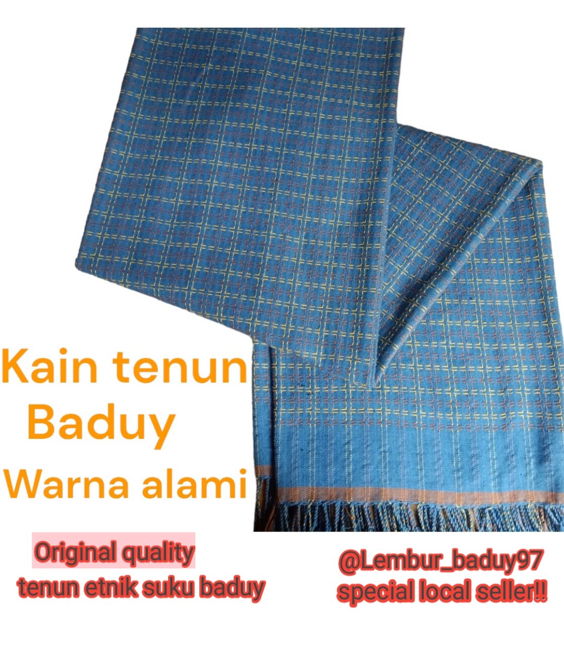 Kain Tenun Baduy Kain Khas Baduy Banten Motif Suwat Songket Tenun