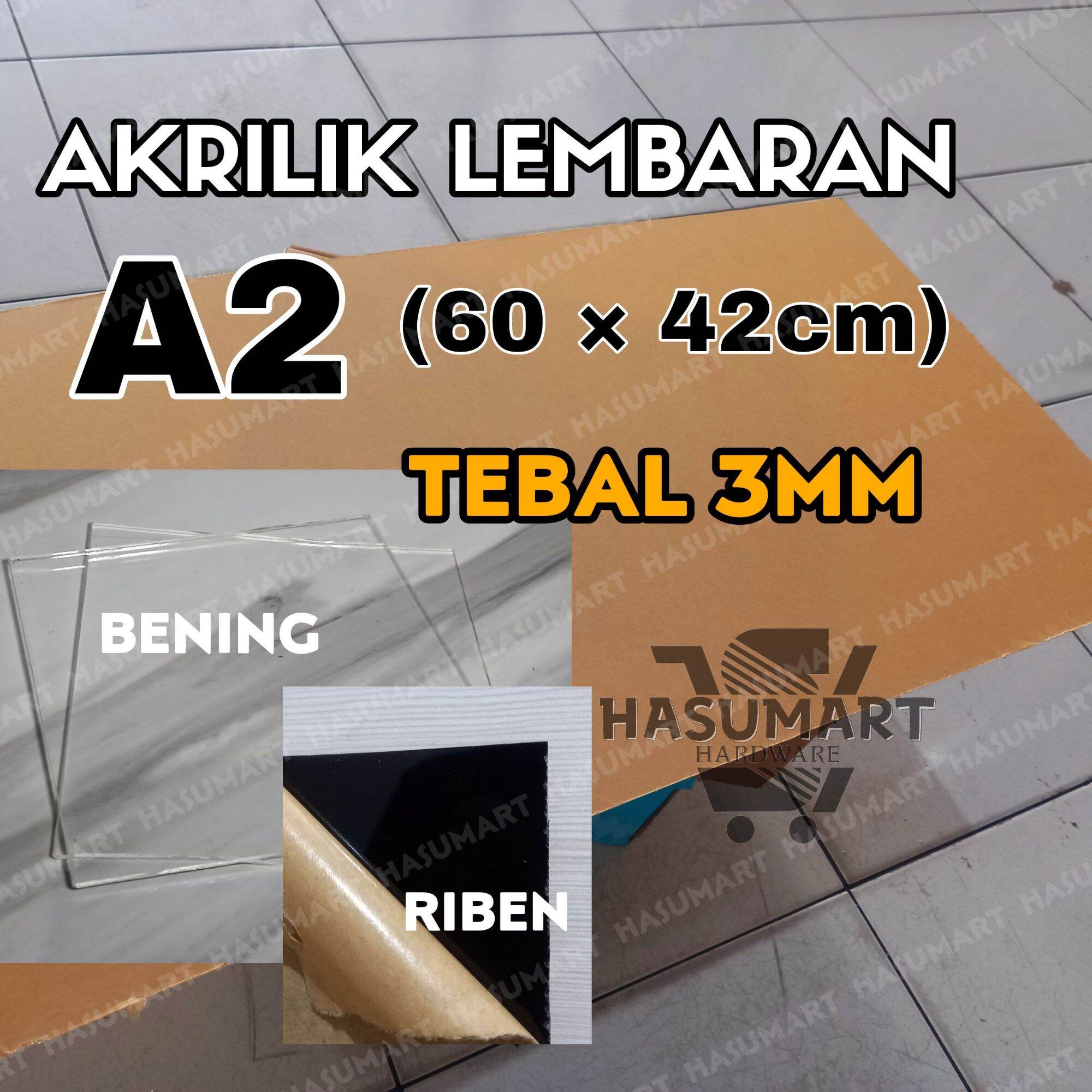 Akrilik Lembaran A2 Tebal 3mm Bening Kaca Acrylic Lazada Indonesia