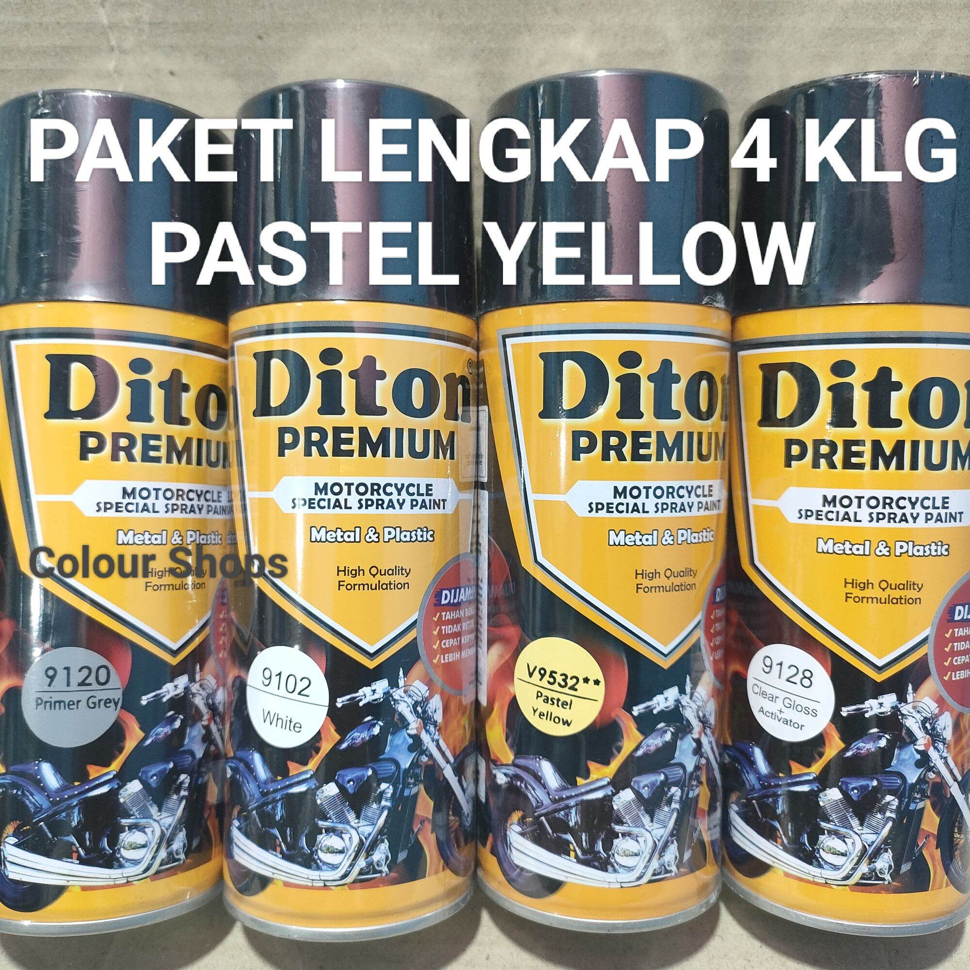 Pilok Cat Diton Premium Paket Lengkap Kaleng Pastel Yellow Kuning