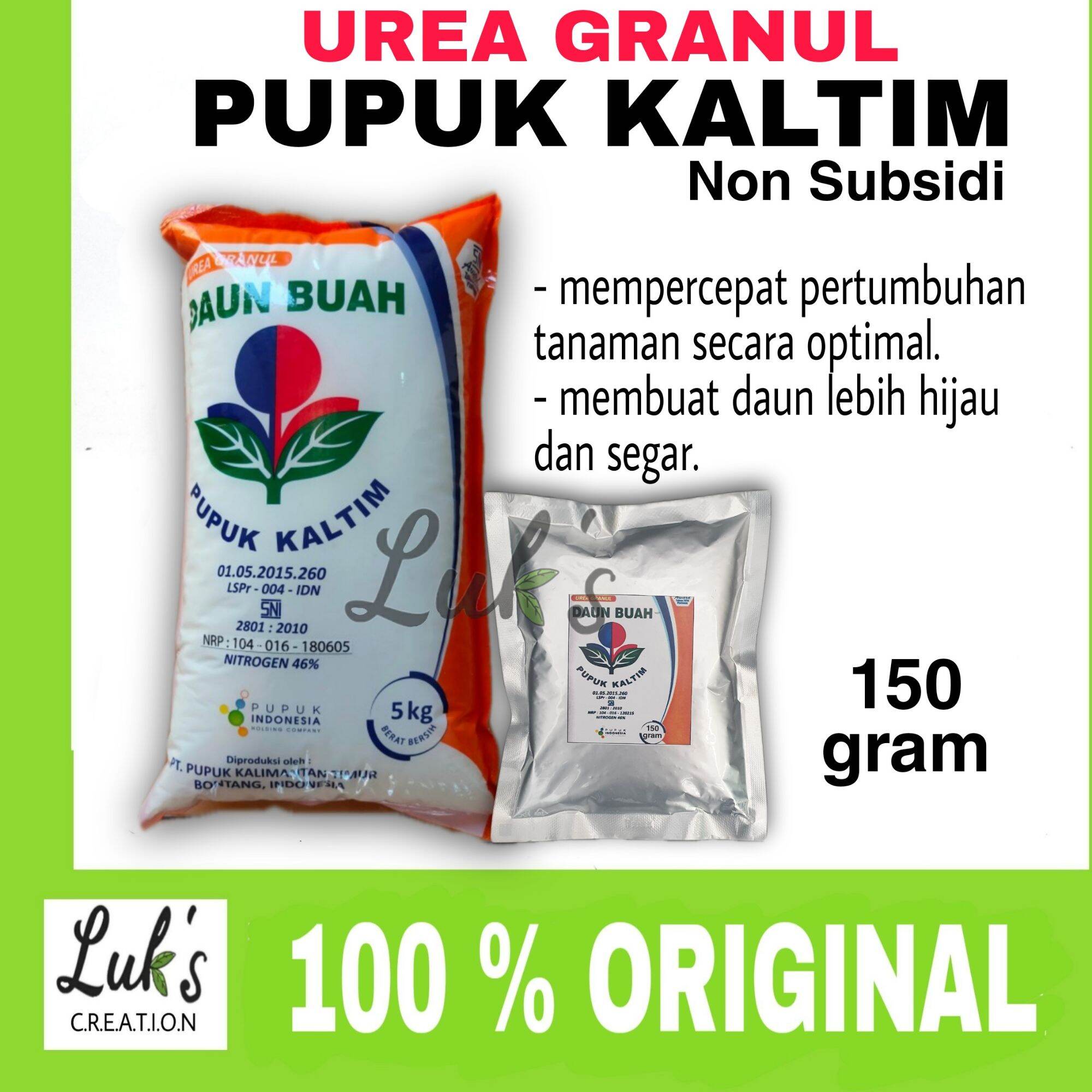 Pupuk Urea Granul Kaltim Daun Buah Non Subsidi Pupuk Nitrogen Gr