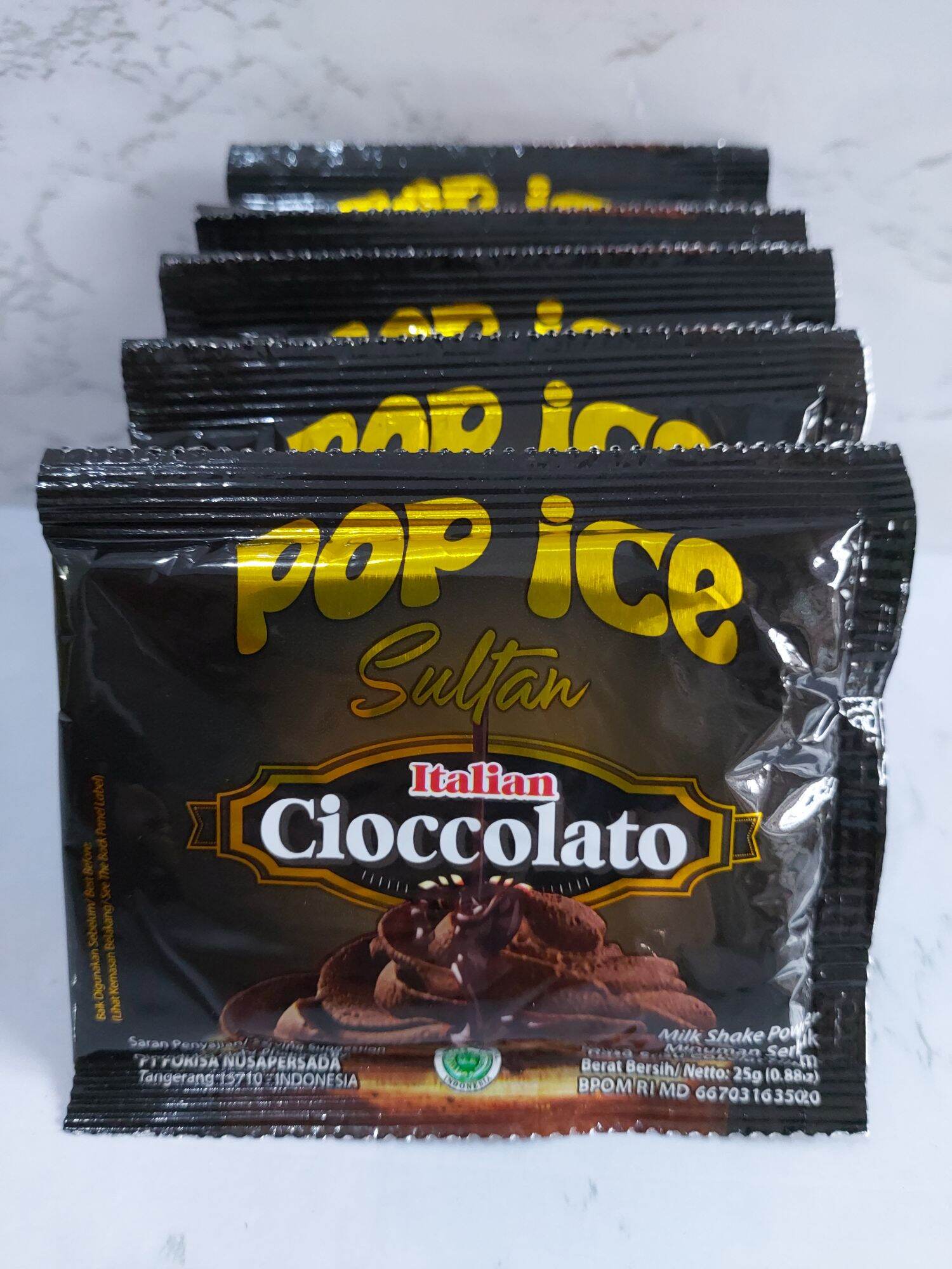 POP ICE SULTAN ITALIAN CIOCCOLATO 1 Renceng Isi 10 Sachet 25gram